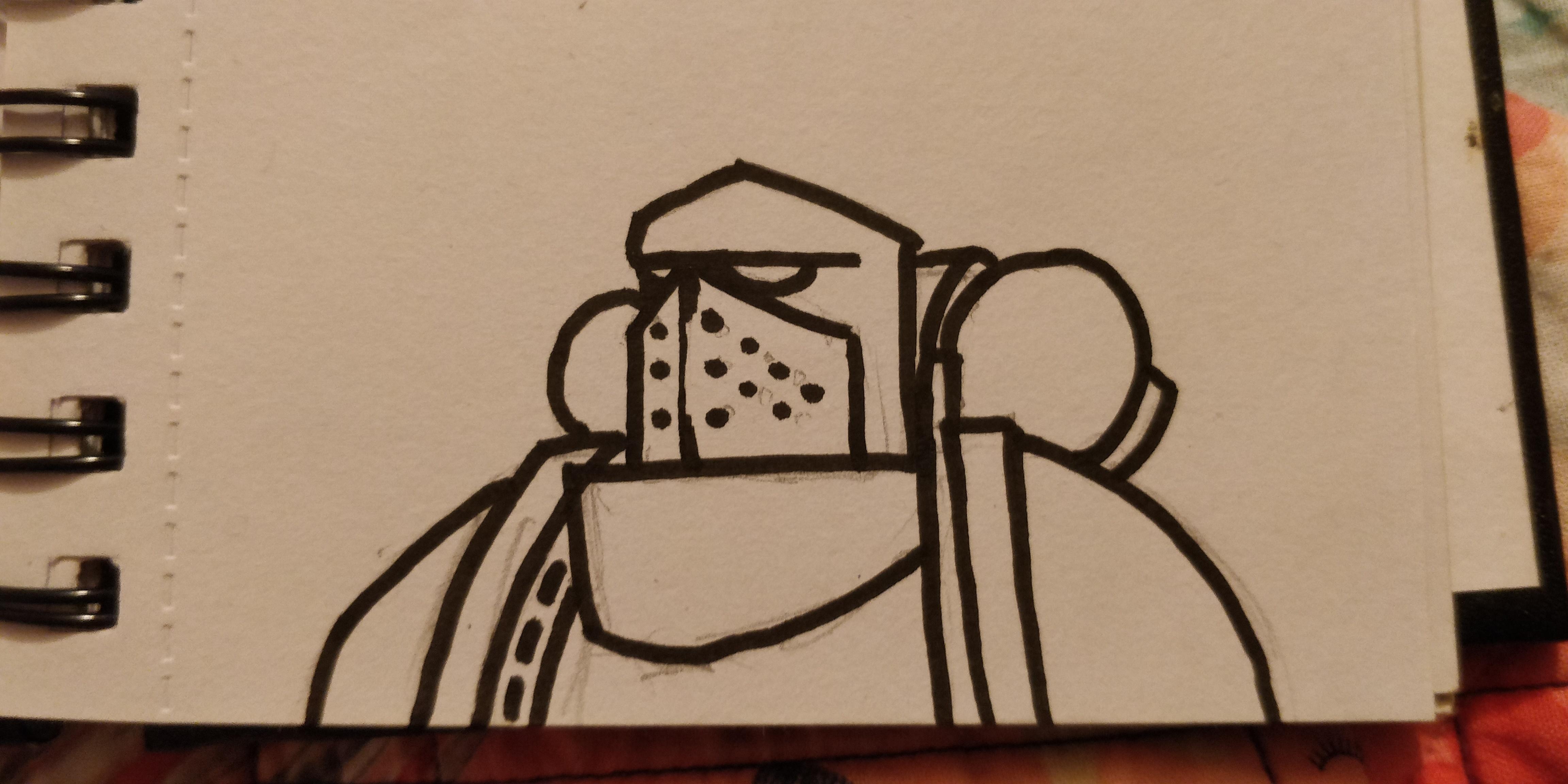 Drawing, Sketch, Space Marines