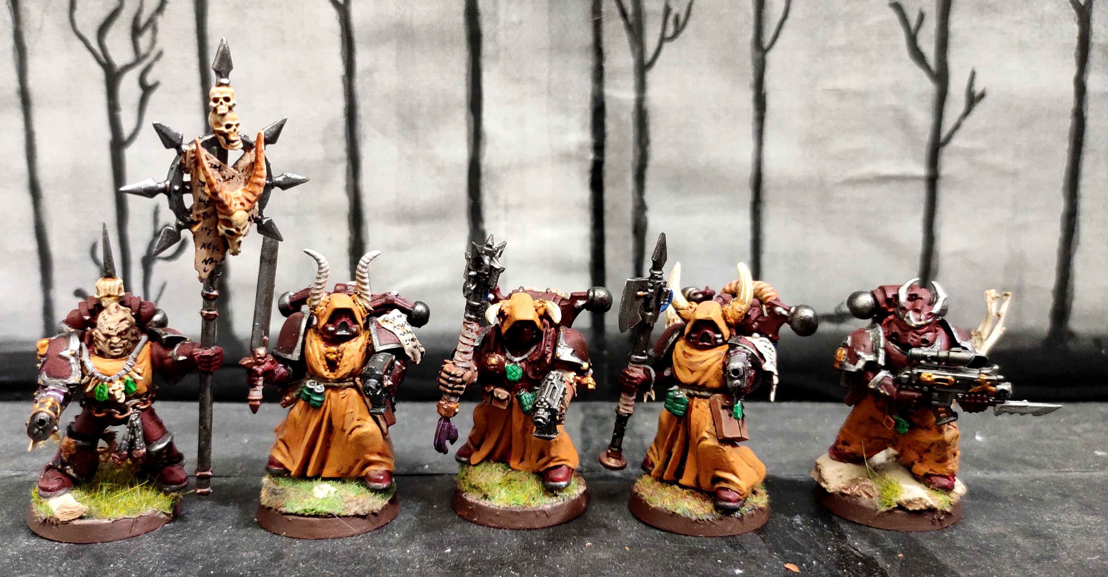 Bolter, Chaos, Chaos Space Marines, Chosen, Cloak, Conversion, Heresy, Heretic Astartes, Icon Bearer, Infantry, Kitbash, Plasma, Power Axe, Power Mace, Power Sword, Regiment, Traitor Legions, Warhammer 40,000, Word Bearers