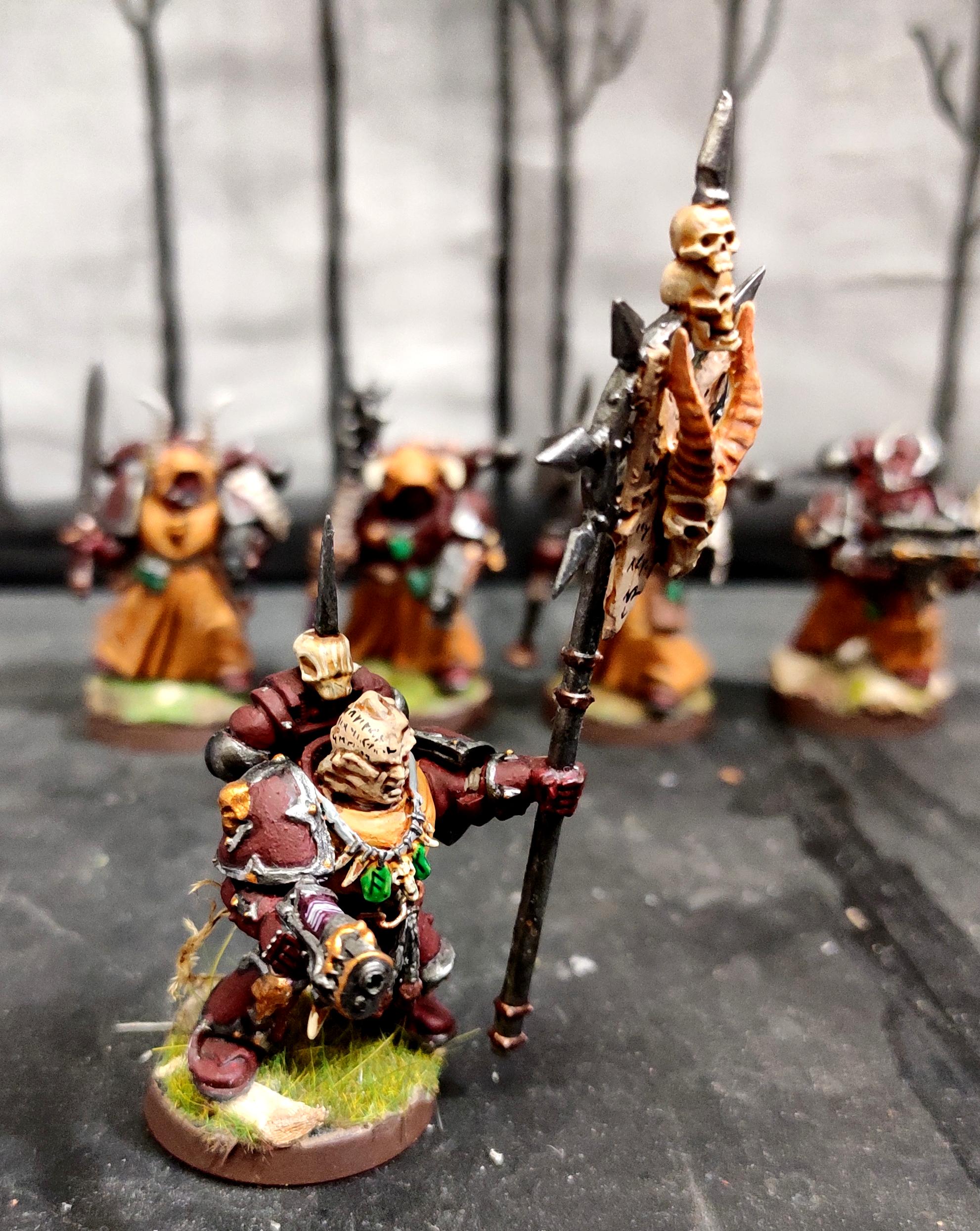 Chaos, Chaos Space Marines, Chosen, Conversion, Heresy, Heretic Astartes, Icon Bearer, Infantry, Kitbash, Plasma, Regiment, Tattoo, Traitor Legions, Warhammer 40,000, Word Bearers