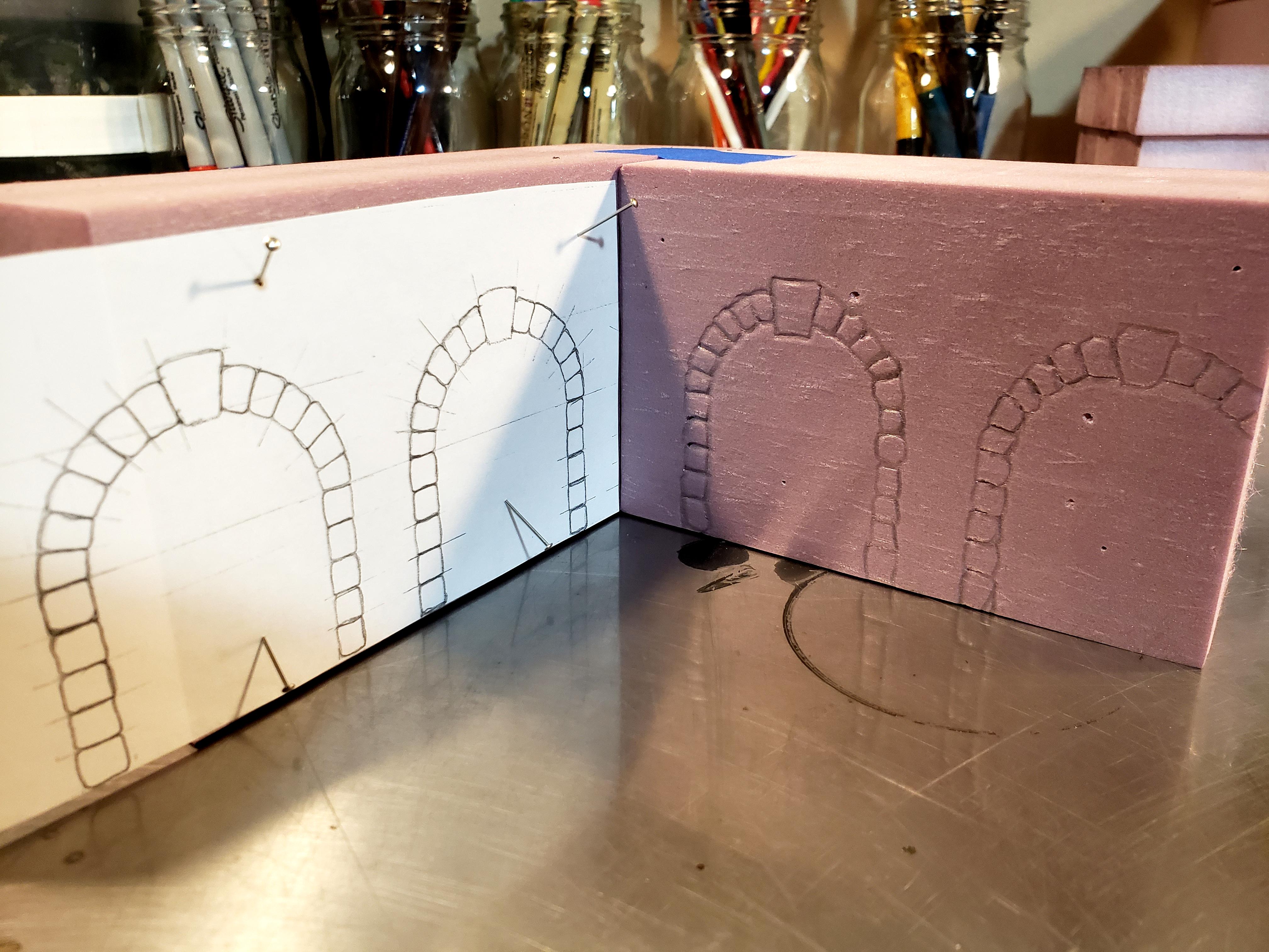 3&quot; arch on 2&quot; foam