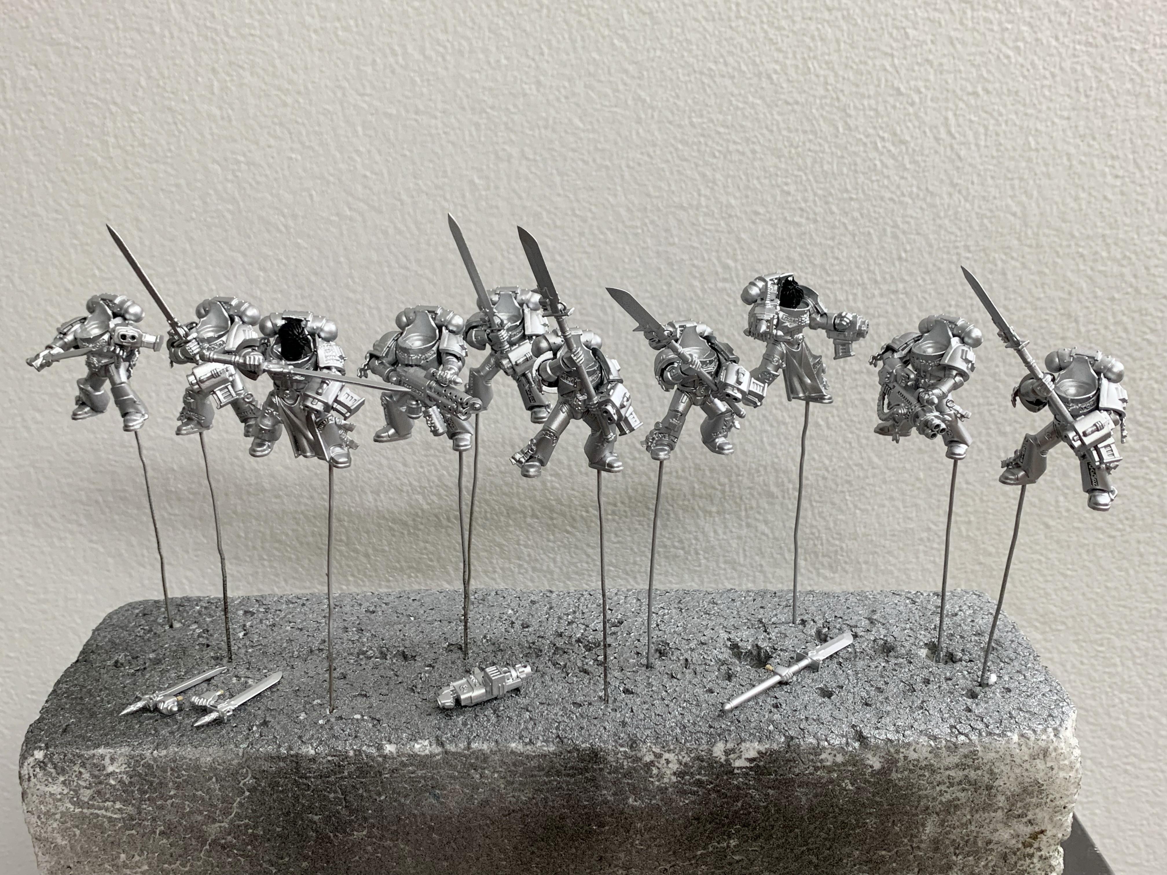 Grey Knights, Halberd, Psilencer, Psycannon, Strike Squad, Sword, Work In Progress