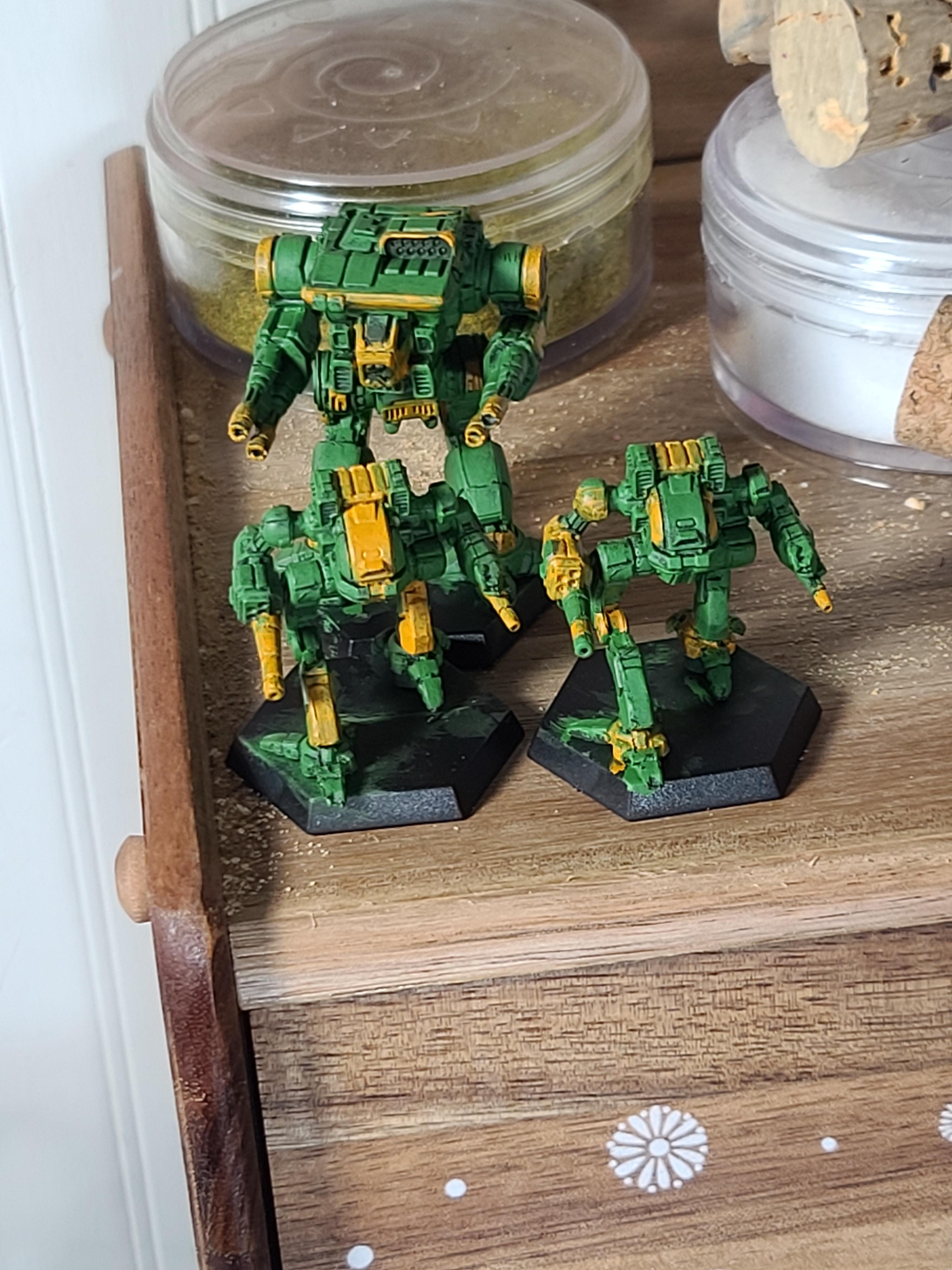 Battletech, Catalyst Game Labs, Clans, Jade Falcon, Kit Fox, Plastic, Warhawk