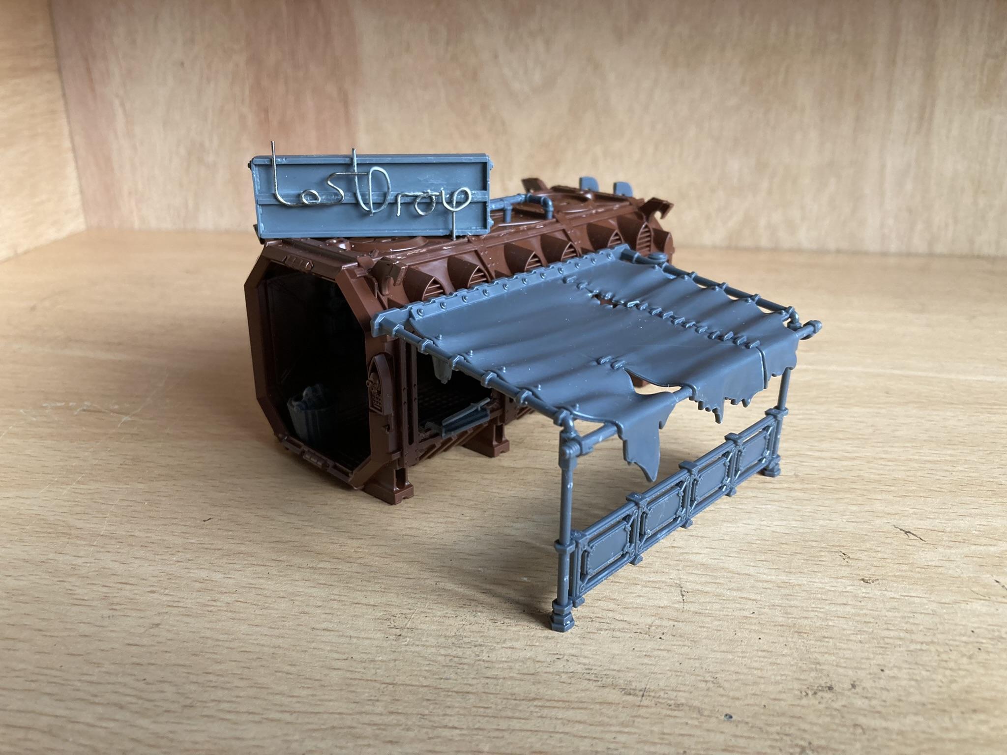 Bar, Cantina, Conversion, Market, Munitorum Containers, Necromunda, Terrain
