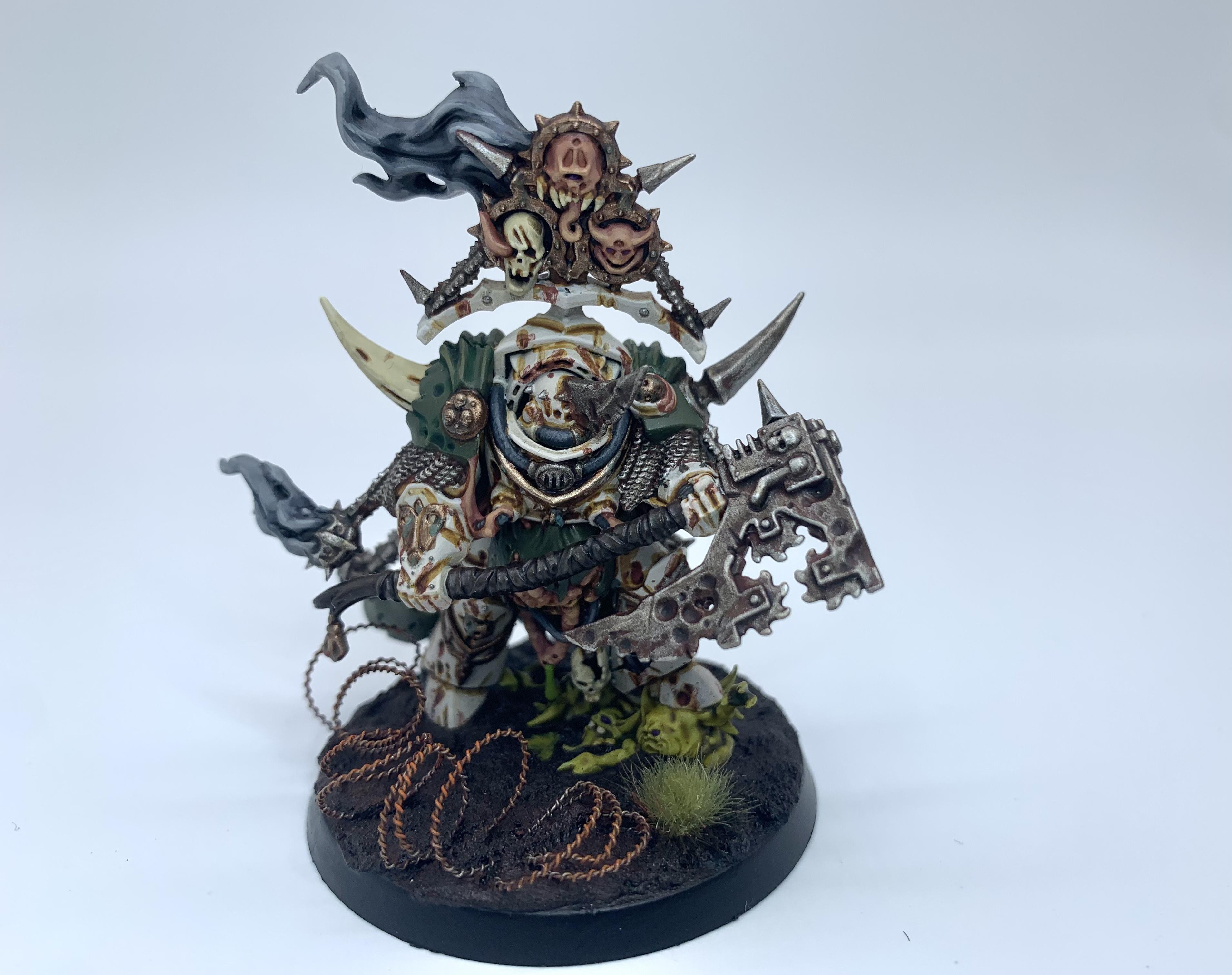 Battlefield Base, Chaos Lord, Chaos Space Marines, Death Guard, Lord Of Contagion, Mud, Warhammer 40,000