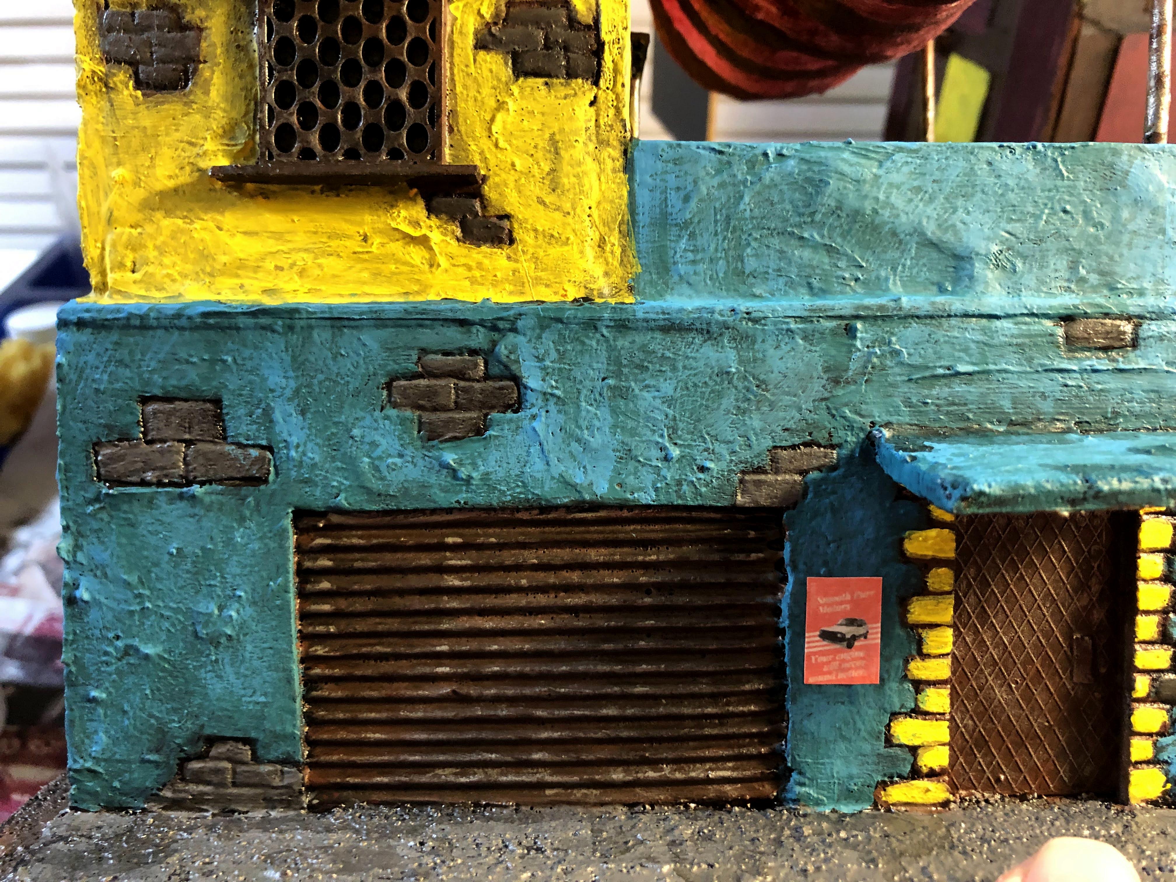 Commission, Construction, Do-it-yourself, Foambuiilding, Foamcore, Mechanic Shop, Necromunda, Scratch Build, Terrain