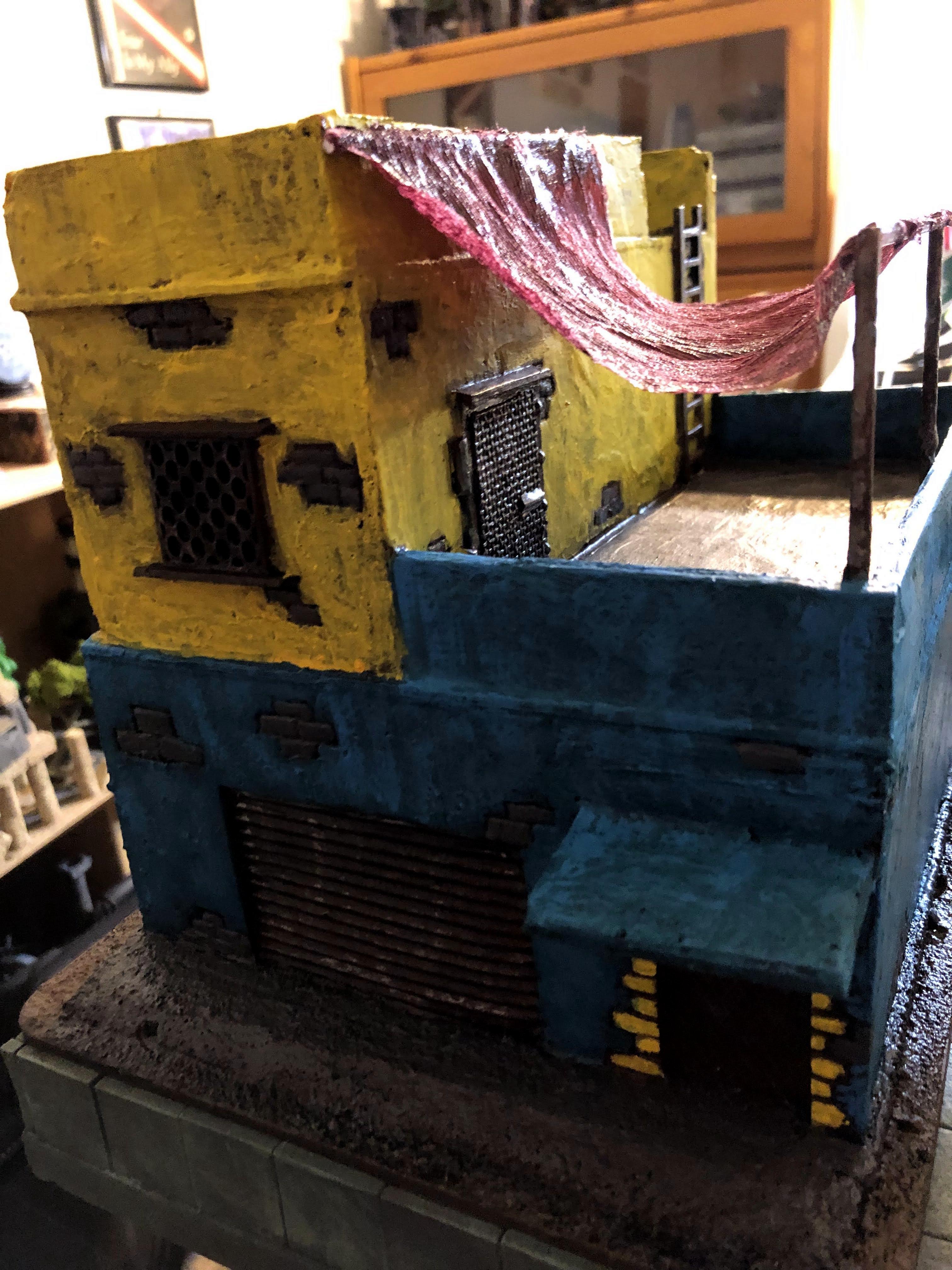 Commission, Construction, Do-it-yourself, Foambuiilding, Foamcore, Mechanic Shop, Necromunda, Scratch Build, Terrain