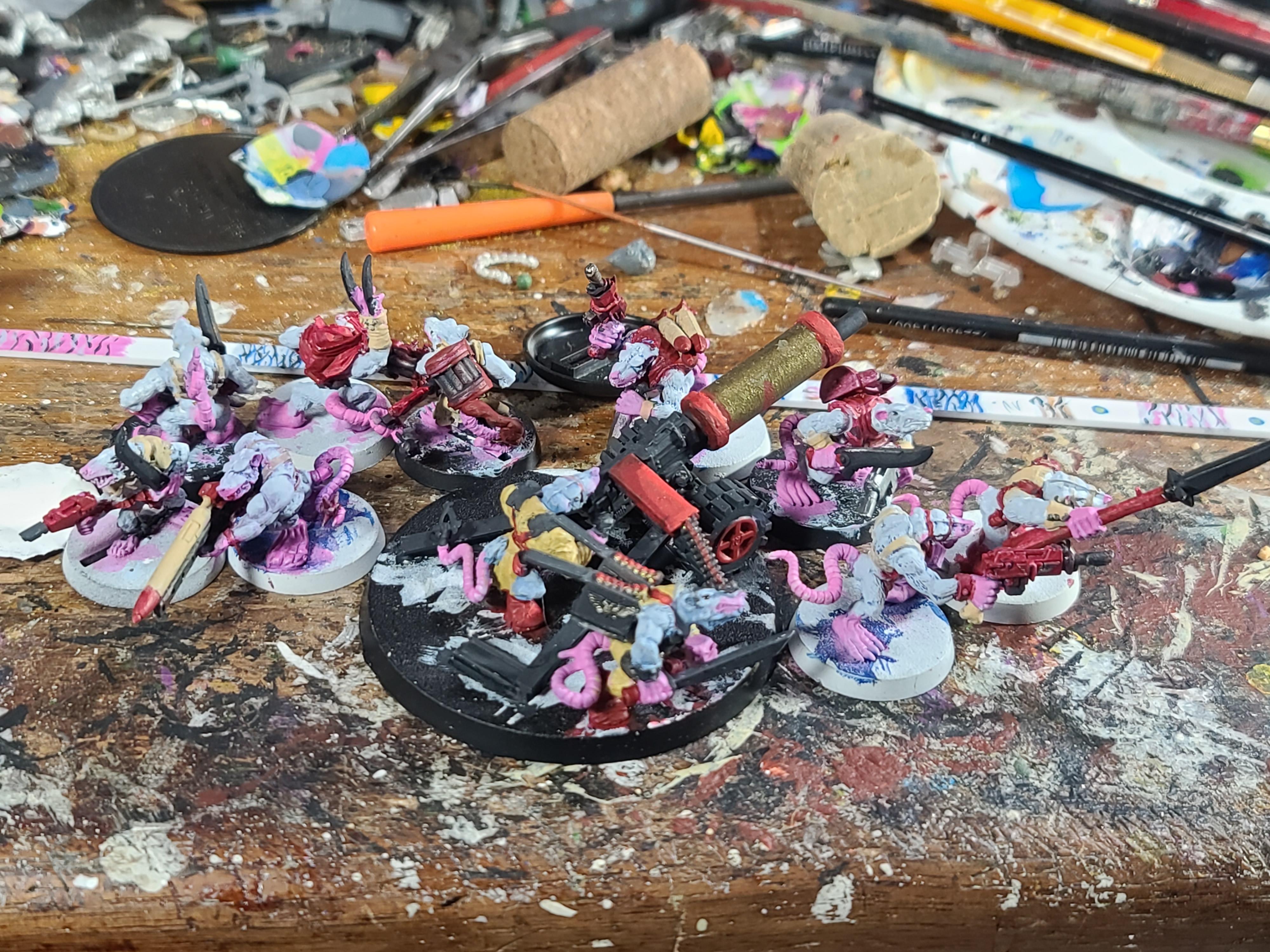 Citadel Miniatures, Games Workshop, Imperial Guard, Rat, Ratlings With Gatlings, Warhammer 40,000, Warhammer Fantasy