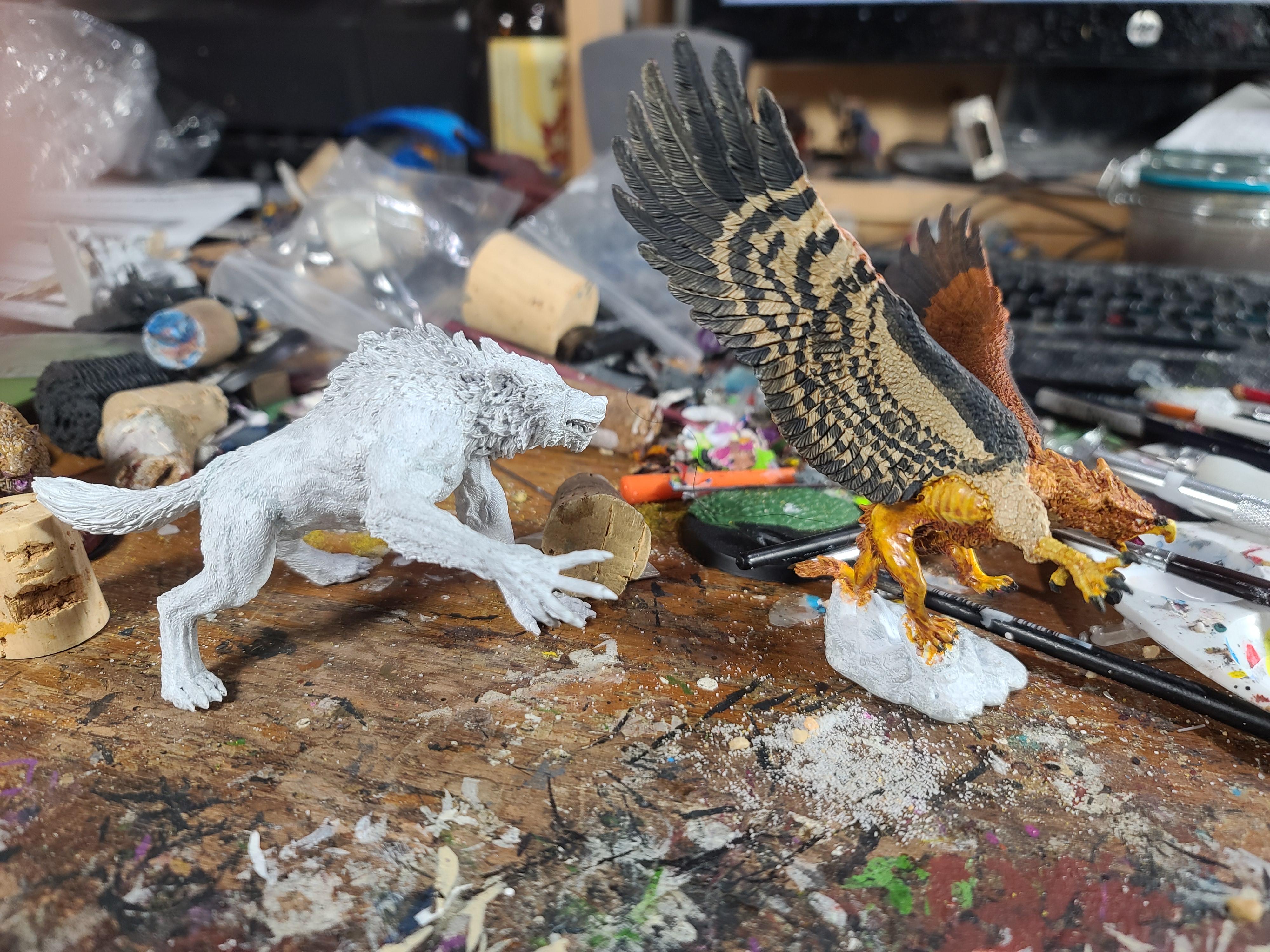 Bones, Bones Black, Cnebba, Griffin, Magenwulf, Mierce Miniatures, Monster, Reaper Miniatures, Resin, Werewolf