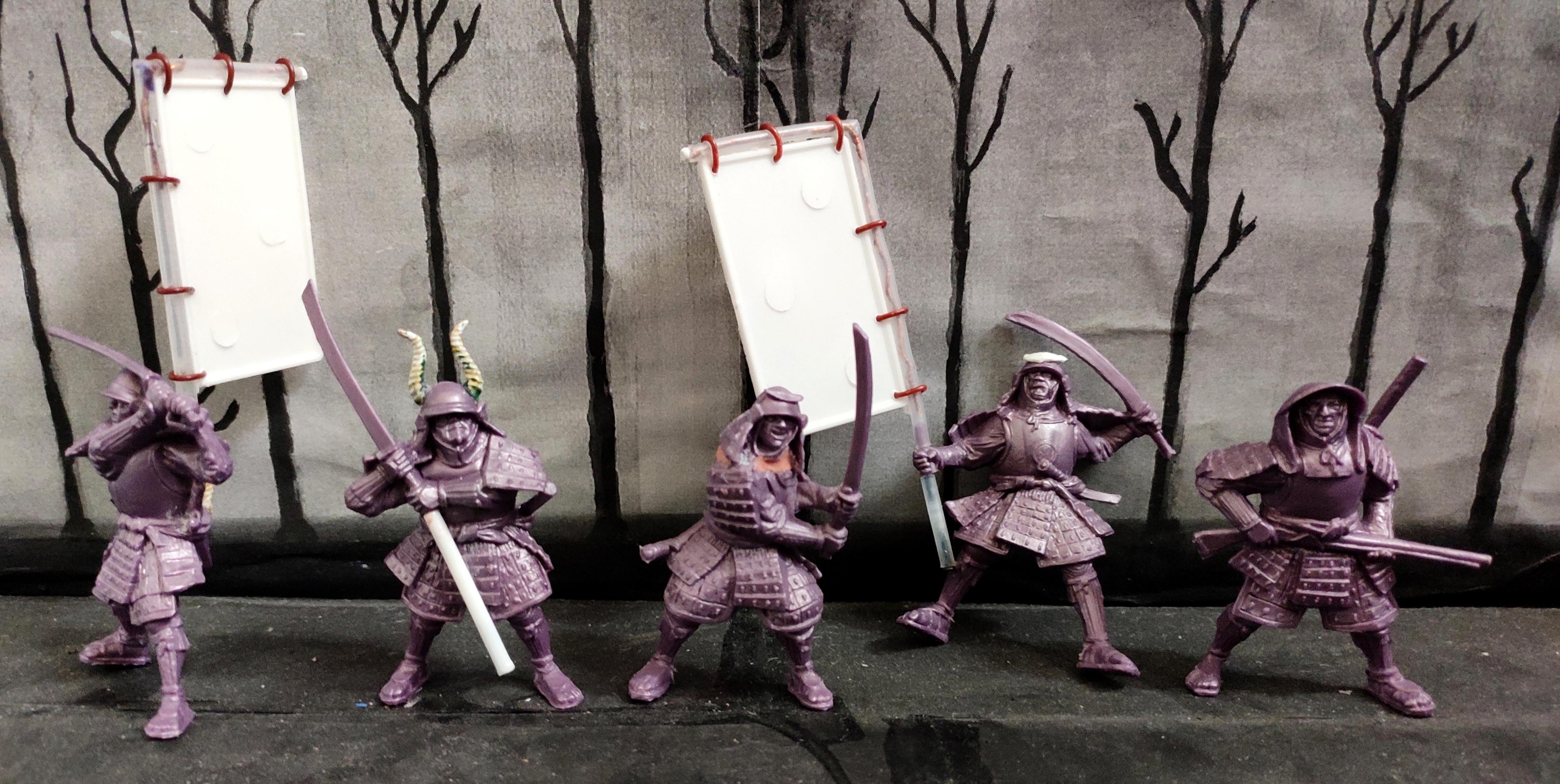 Banner, Conversion, Fantasy Battles, From Russia, Infantry, Katana, Naginata, Regiment, Rifle, Samurai, Scratch Build, Sword, Technolog, Tehnolog, Warriors, Work In Progress