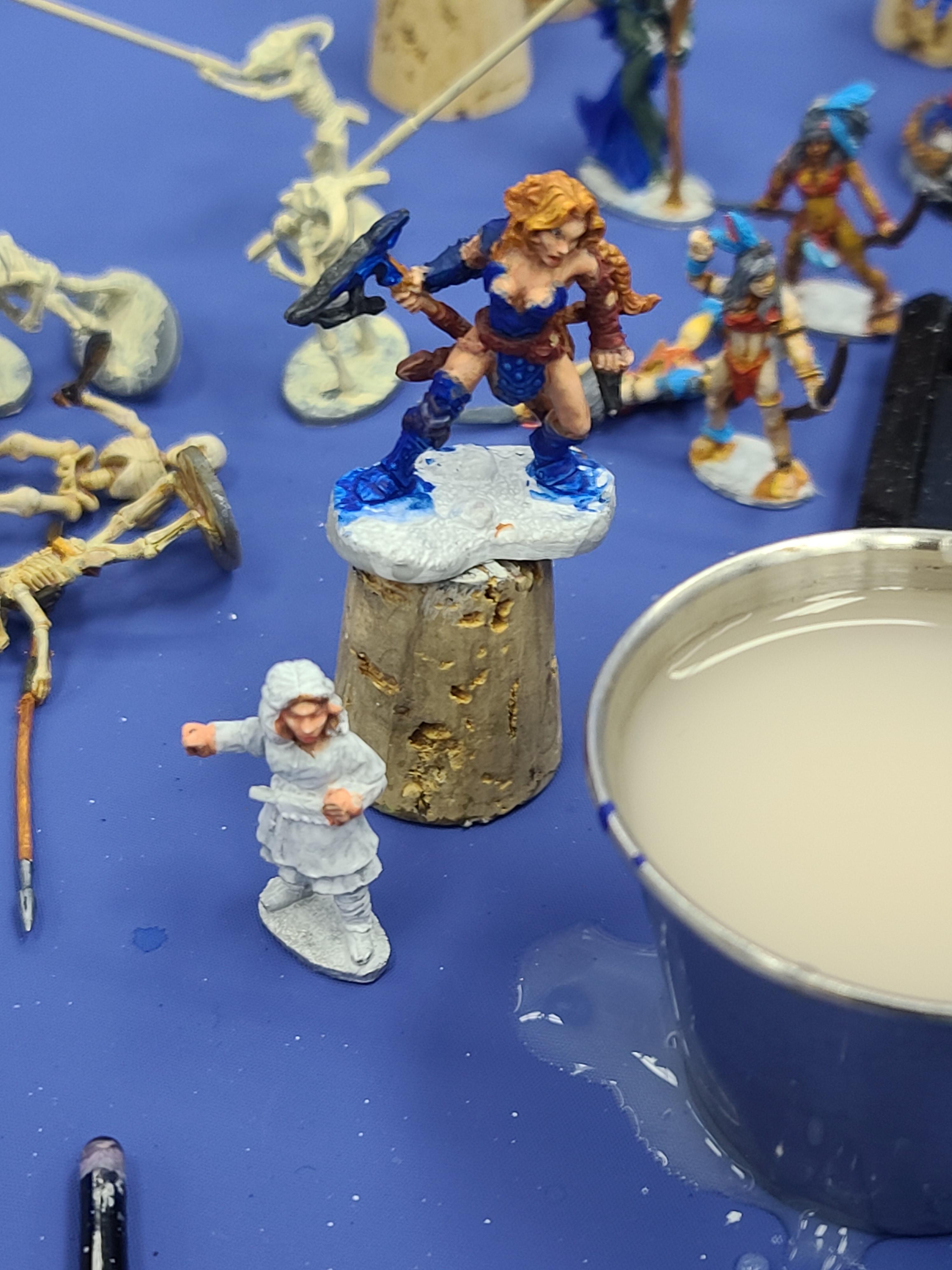 Bad Squiddo Games, Reaper Miniatures, Skin Practice, Warriors, Woman