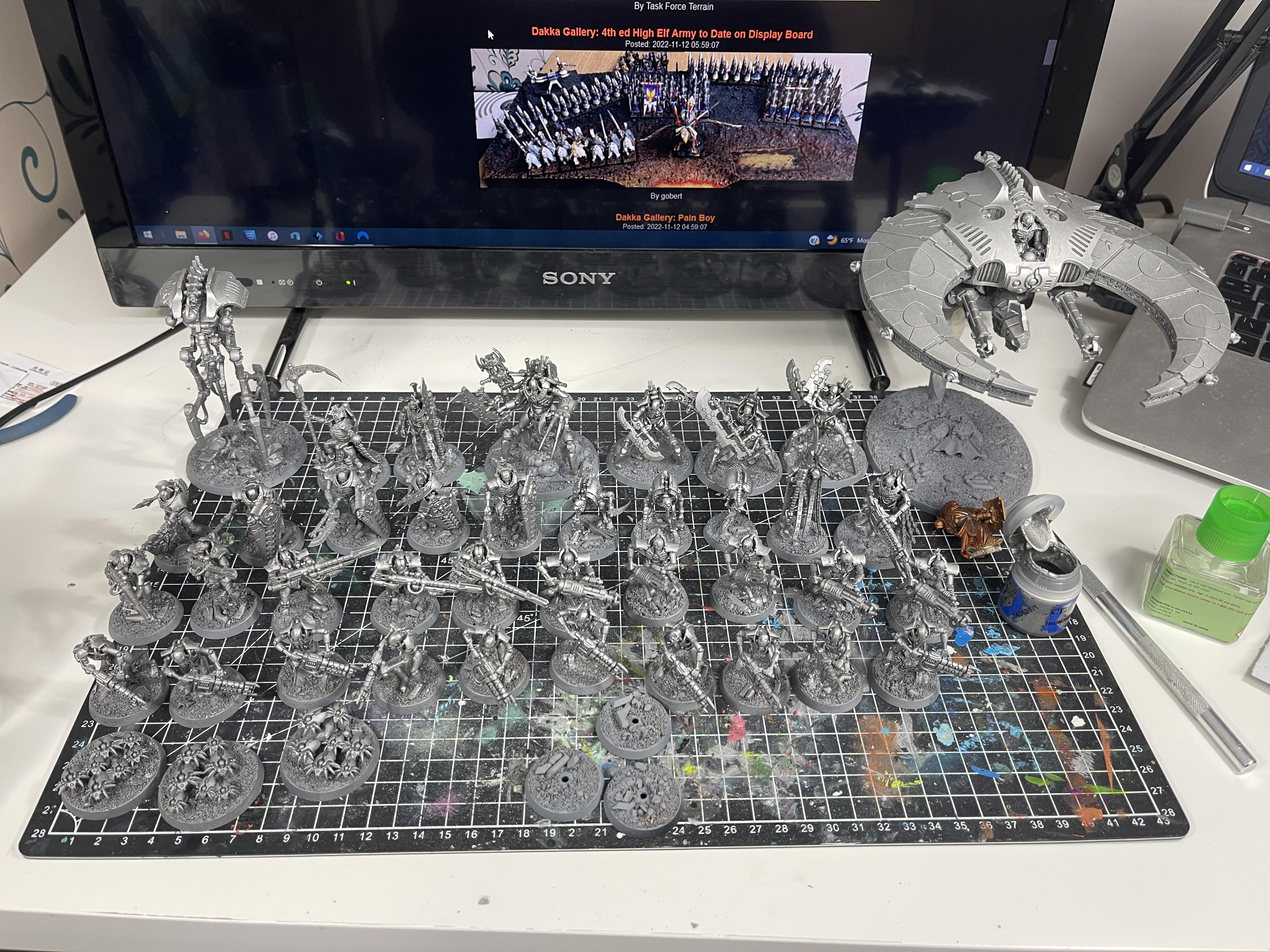 Necrons, Warhammer 40,000, Work In Progress
