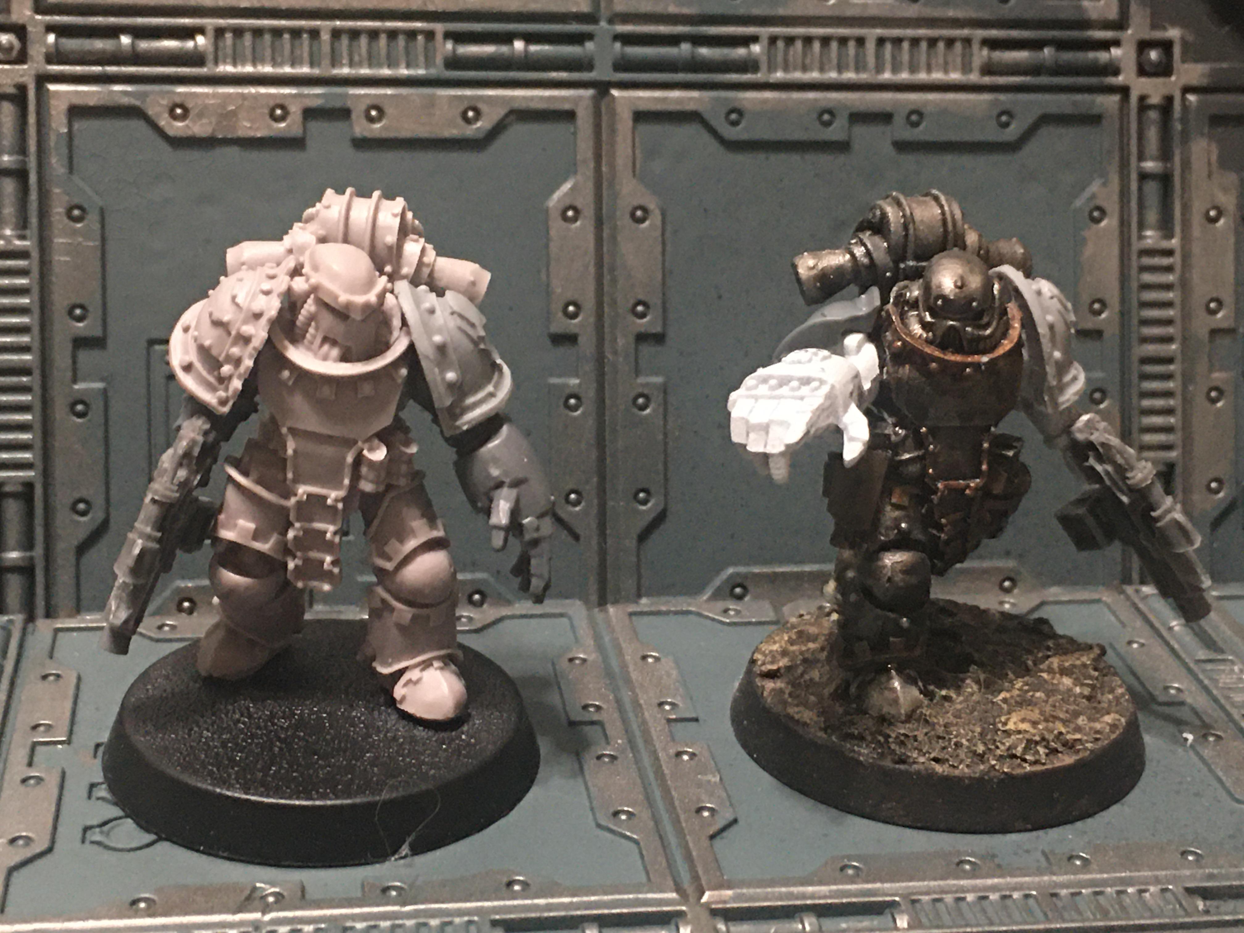 Chaos, Chaos Space Marines, Chosen, Conversion, Iron Warriors, Warhammer 40,000, Warhammer Fantasy