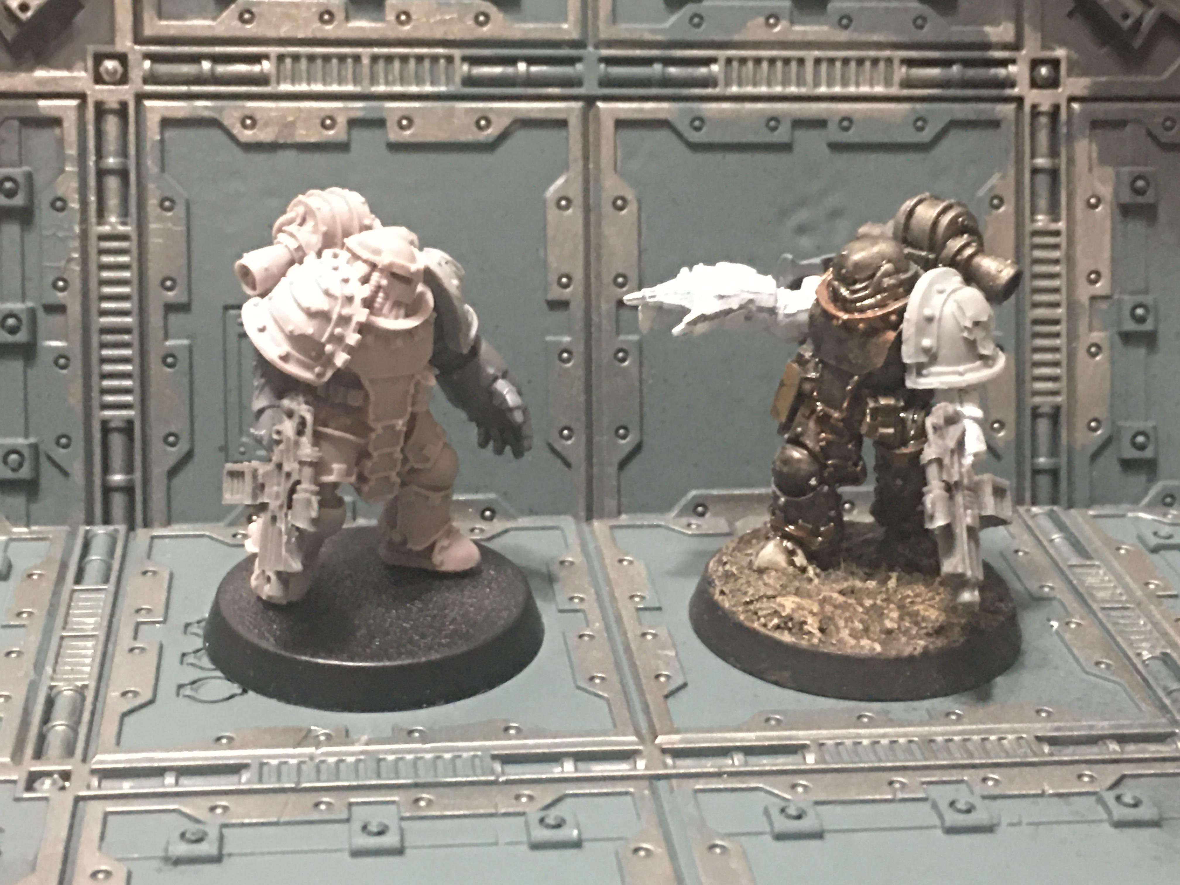 Chaos, Chaos Space Marines, Chosen, Conversion, Iron Warriors, Warhammer 40,000, Warhammer Fantasy