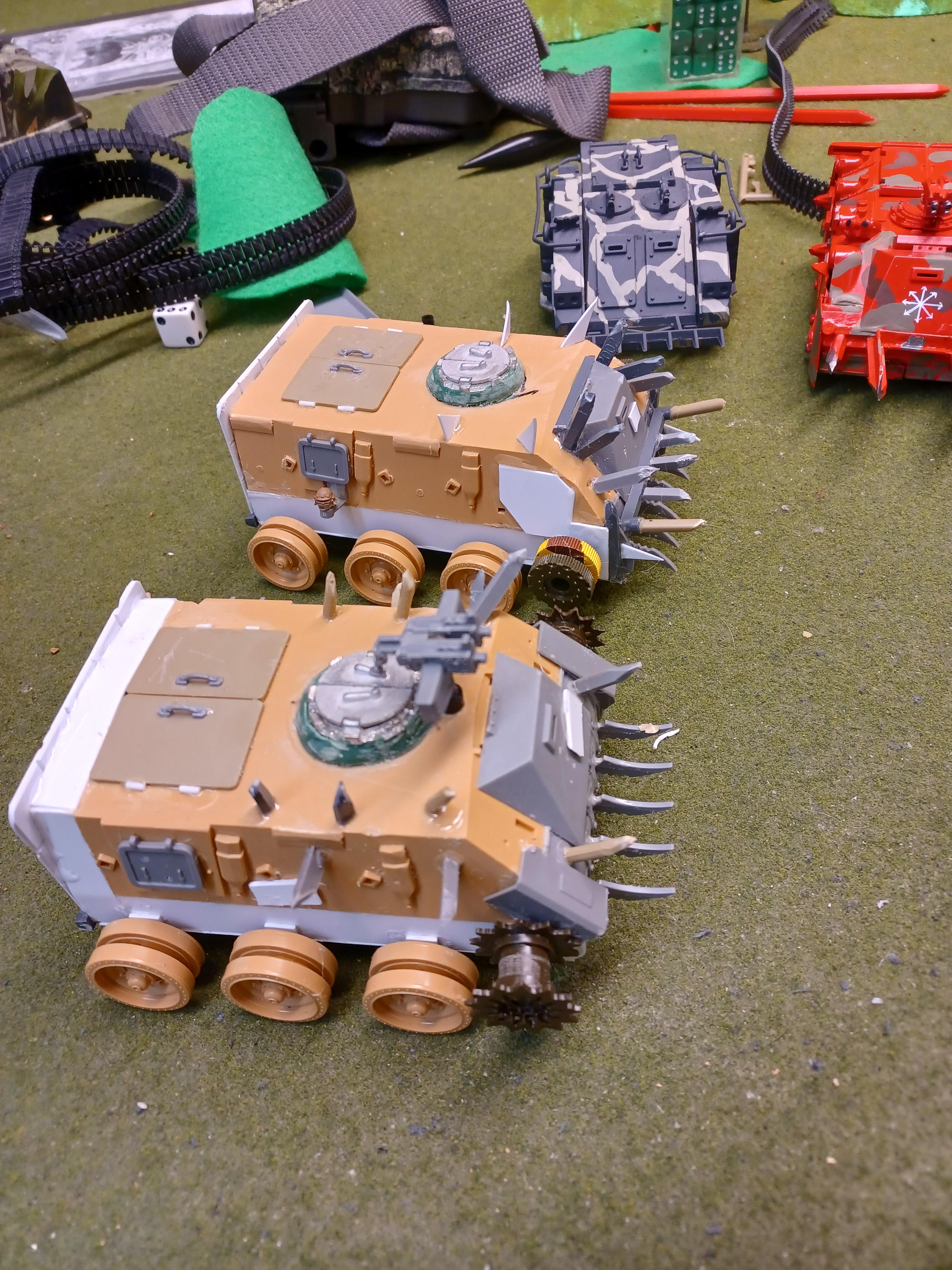 Primary assembly complete, with other Rhinos