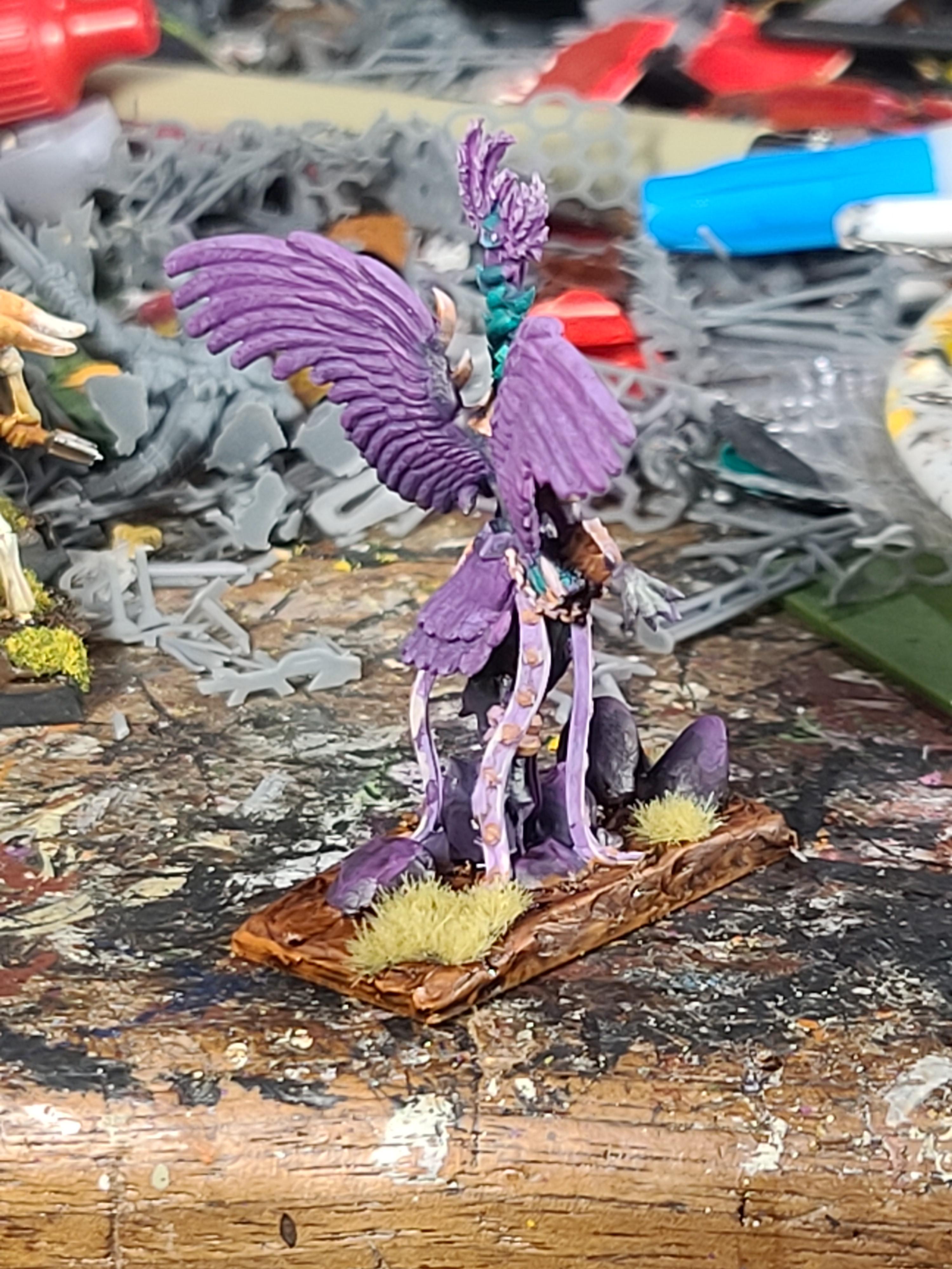 10mm, 3d Printed, Daemons, Excellent Miniatures, Female, Greater Daemon, Lady Of Change, Lord Of Change, Onmioji, Tzeentch, Warhammer Fantasy, Warmaster