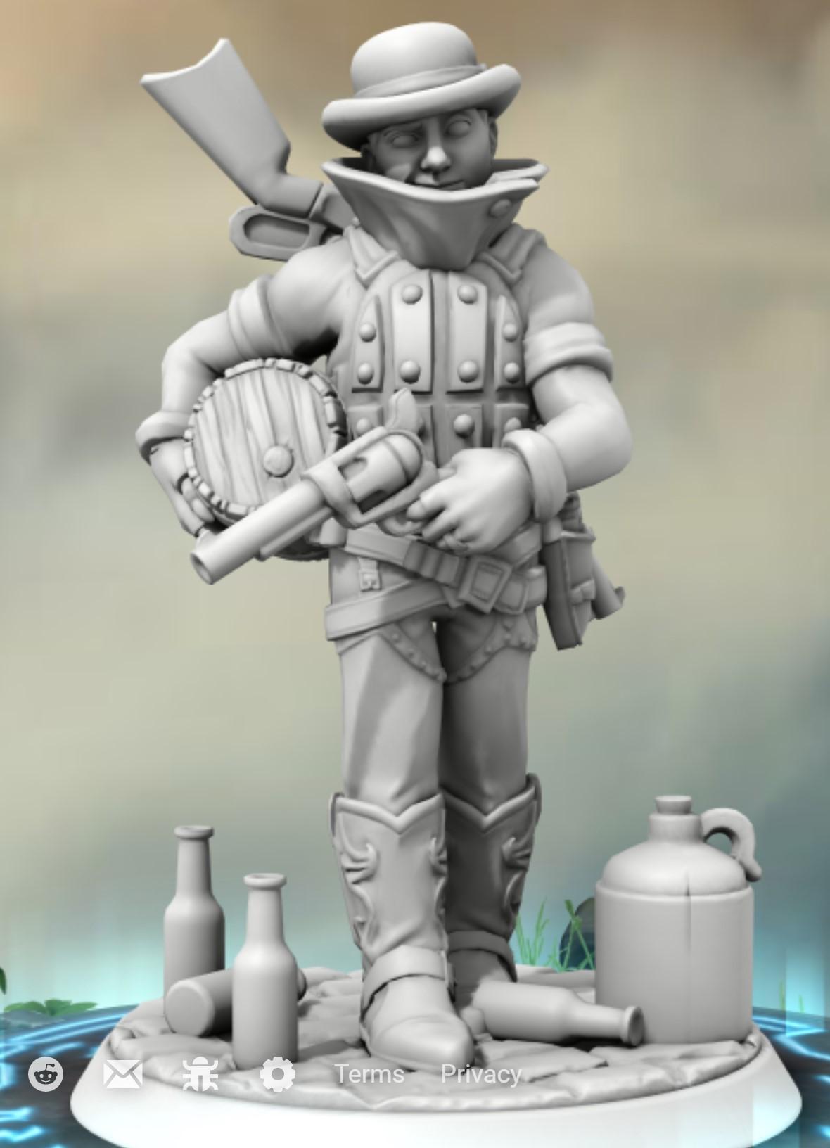 Dungeons And Dragons, Gun Fighter, Hero Forge, Pathfinders, Render, Western
