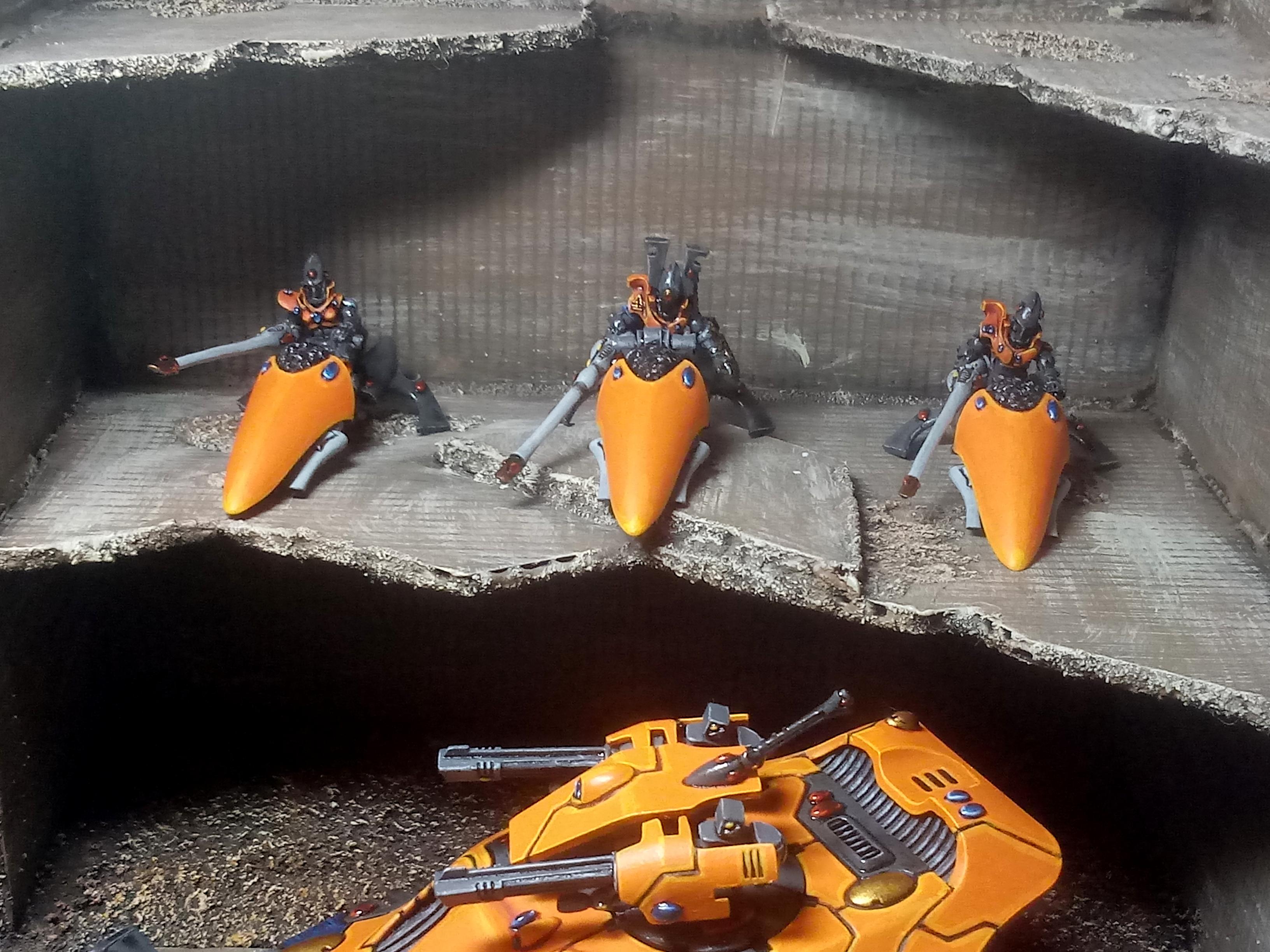 Aeldari, Brightlance, Craftworld, Eldar, Jetbike, Orange