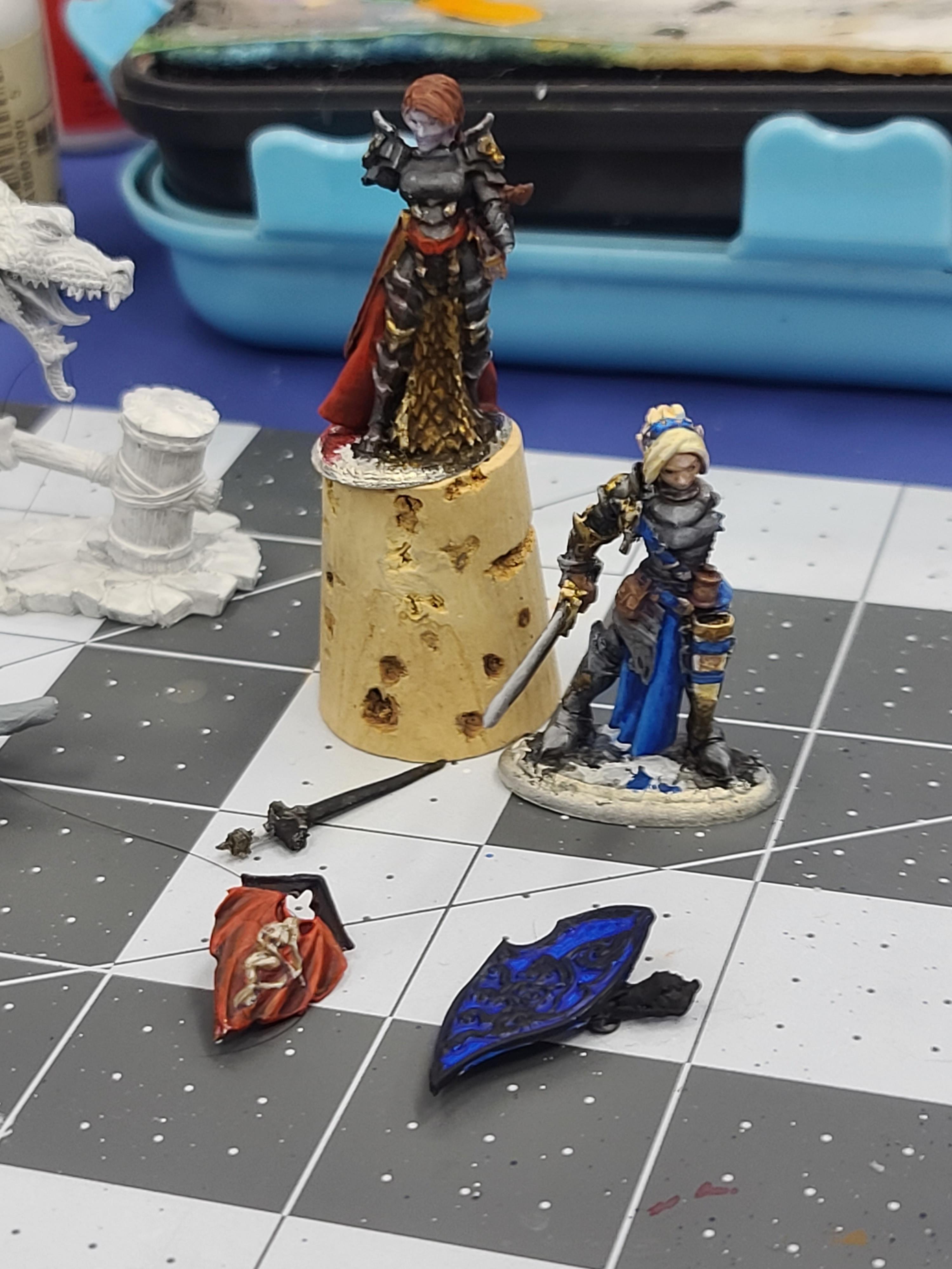 Anti-paladin, Metal, Paladin, Plate Armor, Reaper Miniatures