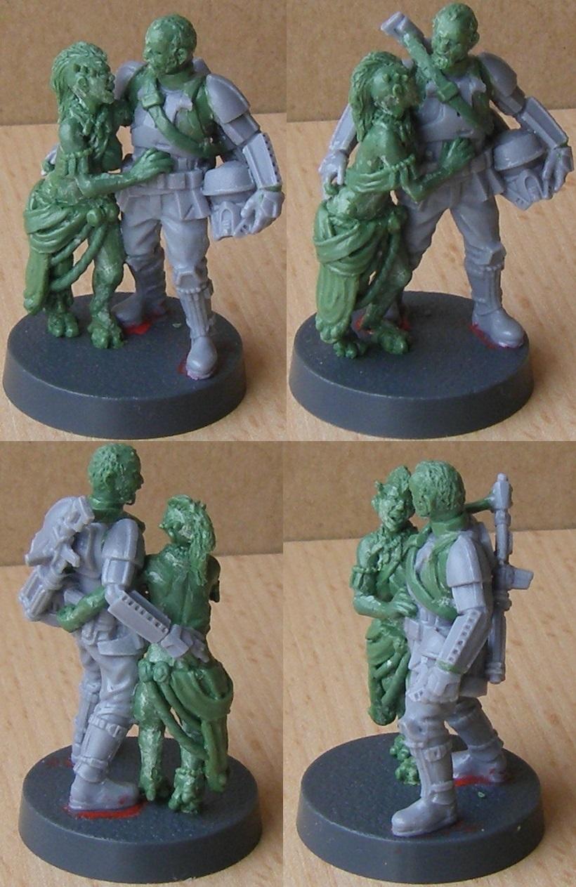 Dancing Girl, Greenstuff, Sculpting, Star Wars, Strom Trooper, Work In Progress