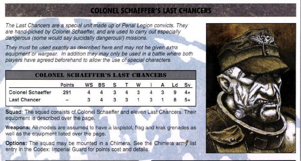 3rd Edition, Chapter Approved 2002, Copyright Games Workshop, Imperial Guard, Last Chancers, Retro Review