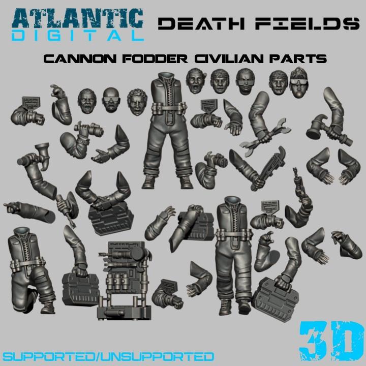 3d Print, Cannon Fodder, Civilians, Wargames Atlantic