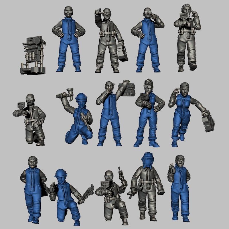 3d Print, Cannon Fodder, Civilians, Wargames Atlantic