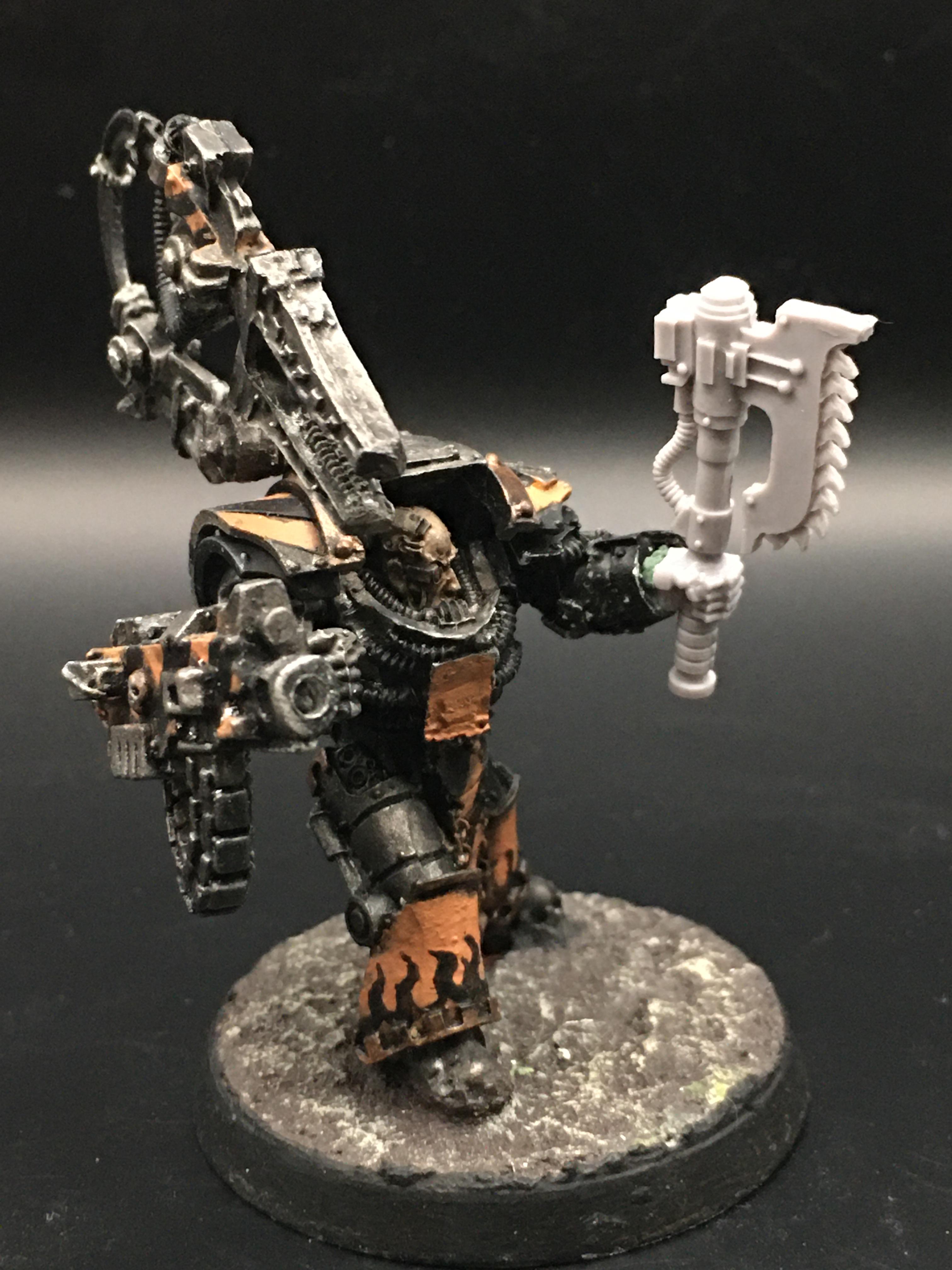 Astra Militarum, Chaos, Chaos Lord, Conversion, Imperial Guard, Terminator Armor, Warhammer 40,000