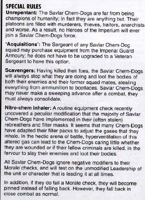 Chapter Approved 2003, Chem Dogs, Copyright Games Workshop, Imperial Guard, Retro Review, Savlar