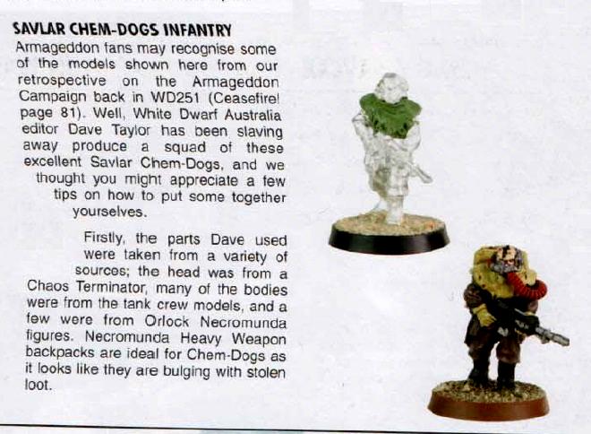 Chapter Approved 2003, Chem Dogs, Conversion, Copyright Games Workshop, Imperial Guard, Retro Review, Savlar