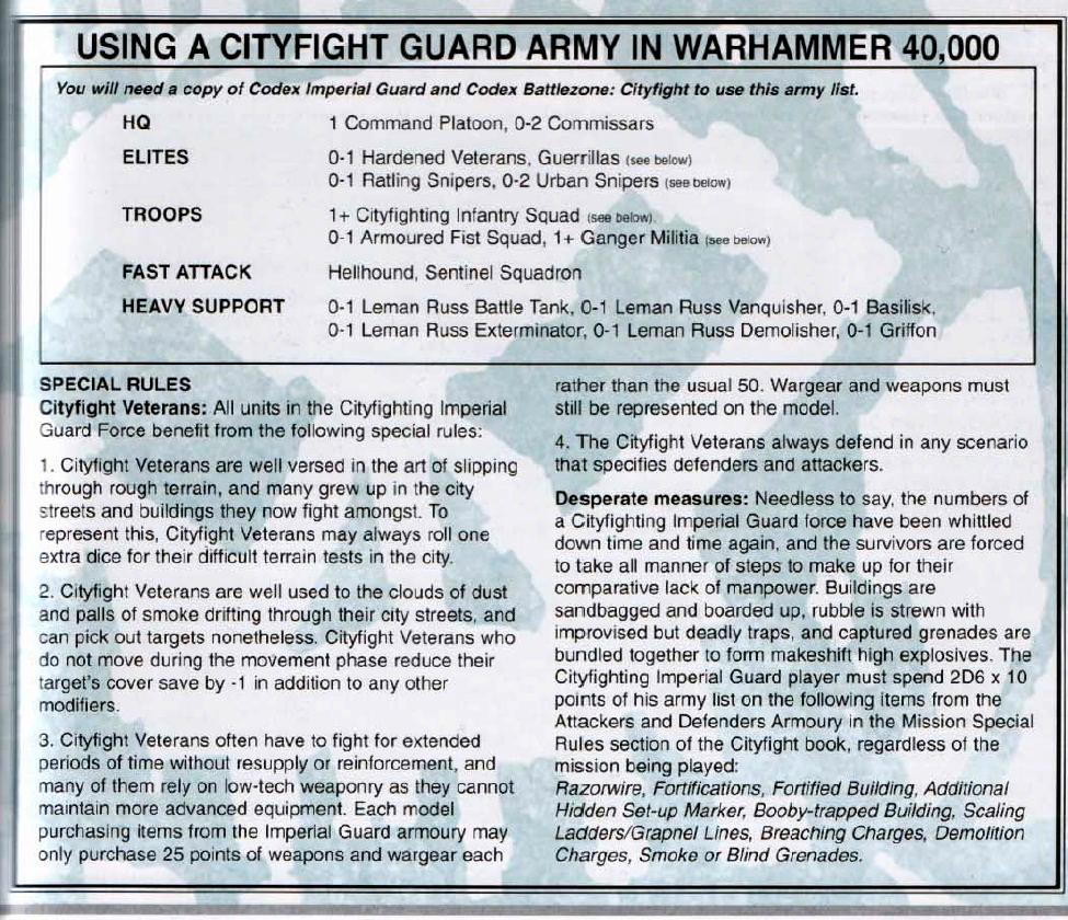 Chapter Approved 2003, Cities Of Death, Copyright Games Workshop, Imperial Guard, Retro Review