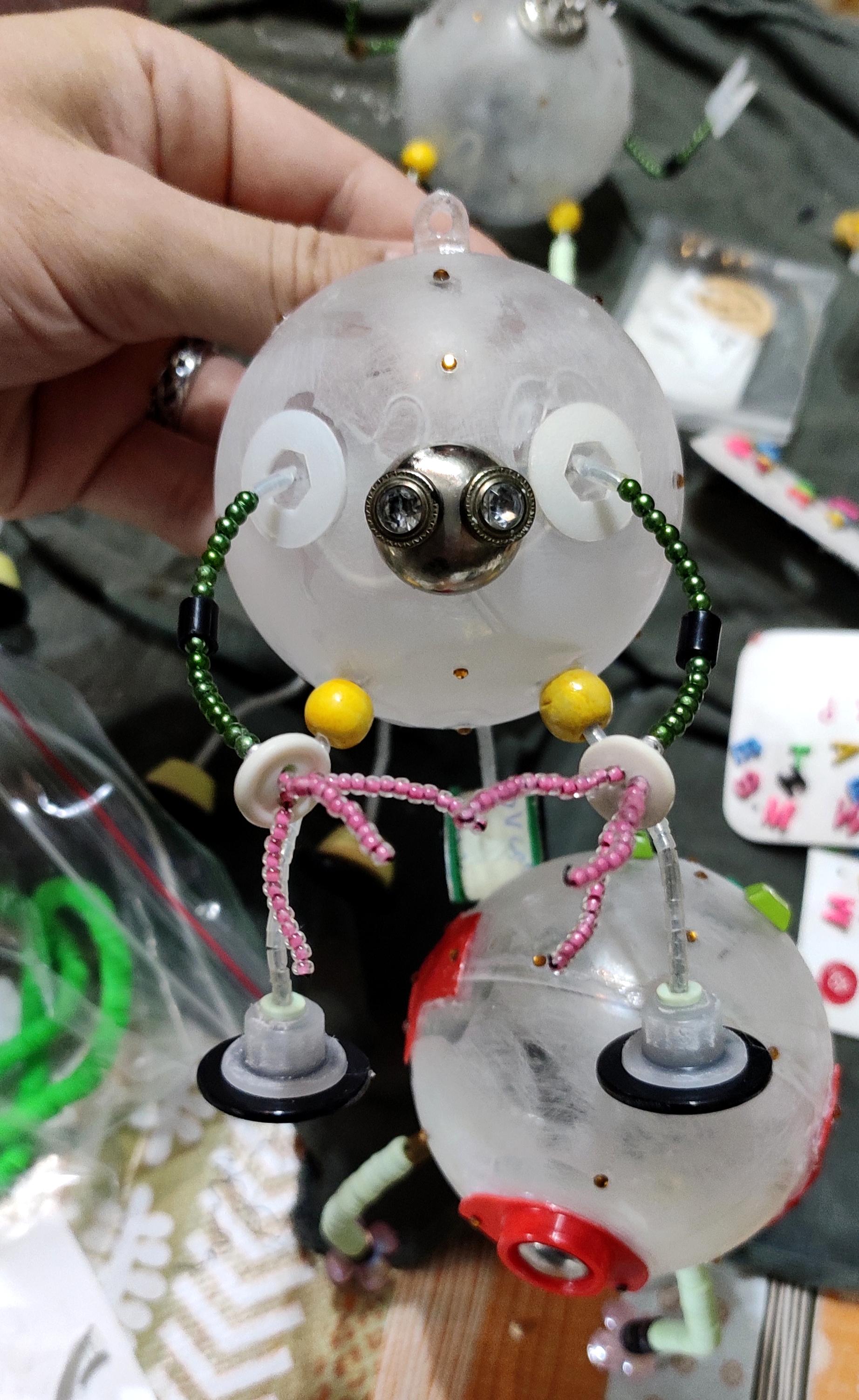 Beads, Christmas Decoration, Christmas Ornaments, Do-it-yourself, Gift, New Year, Robot, Scratch Build, Work In Progress