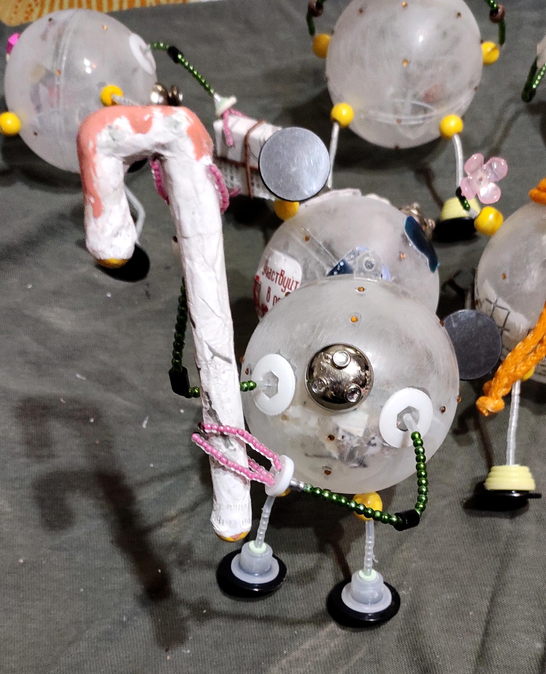 Beads, Christmas Decoration, Christmas Ornaments, Do-it-yourself, Gift, Lollipop, New Year, Robot, Scratch Build, Work In Progress