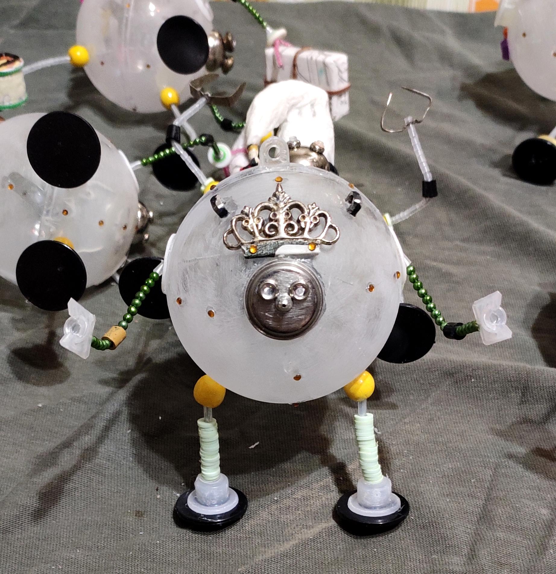 Beads, Christmas Decoration, Christmas Ornaments, Crown, Do-it-yourself, Gift, New Year, Robot, Scratch Build, Work In Progress