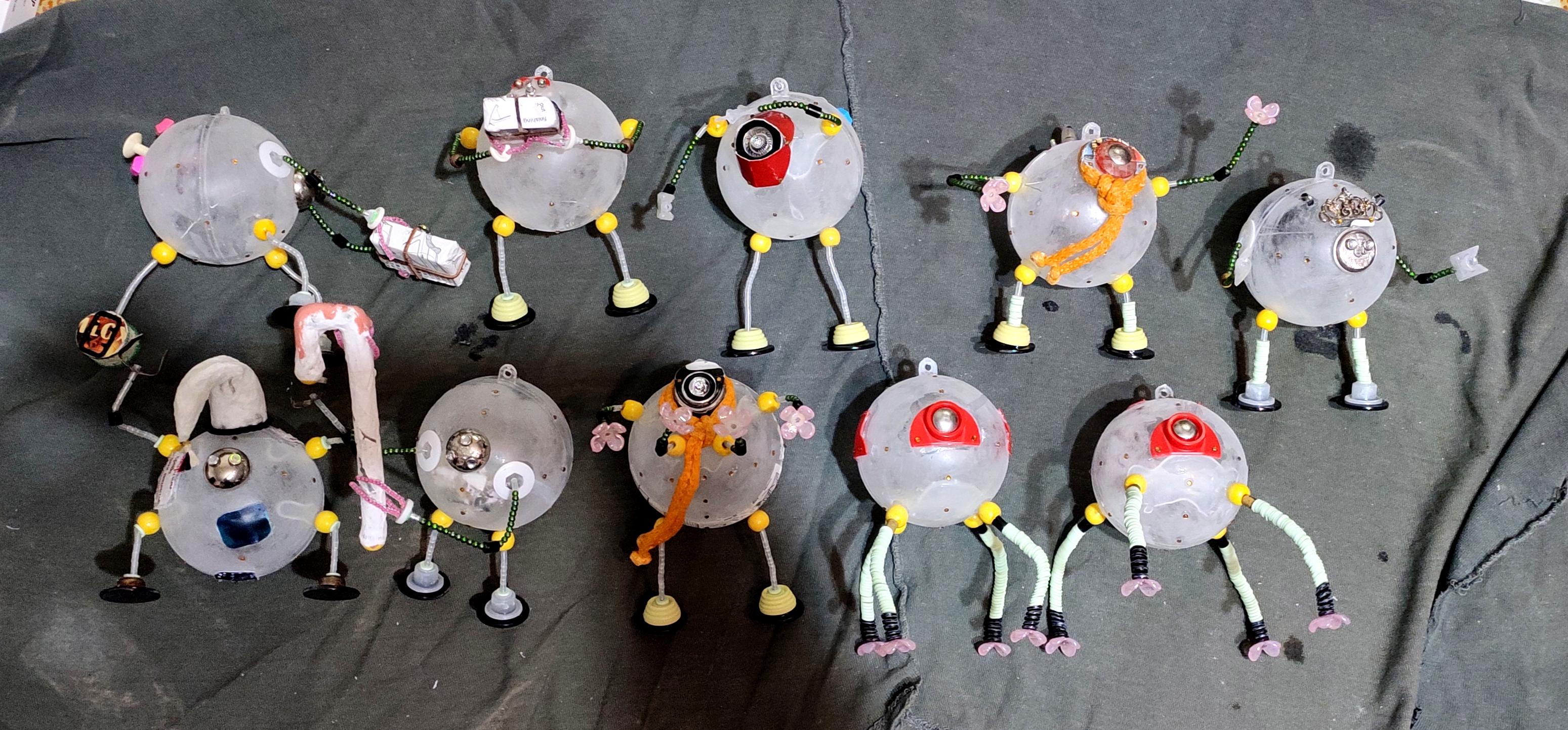 Beads, Buttons, Christmas Decoration, Christmas Ornaments, Do-it-yourself, Gift, New Year, Robot, Scratch Build, Work In Progress