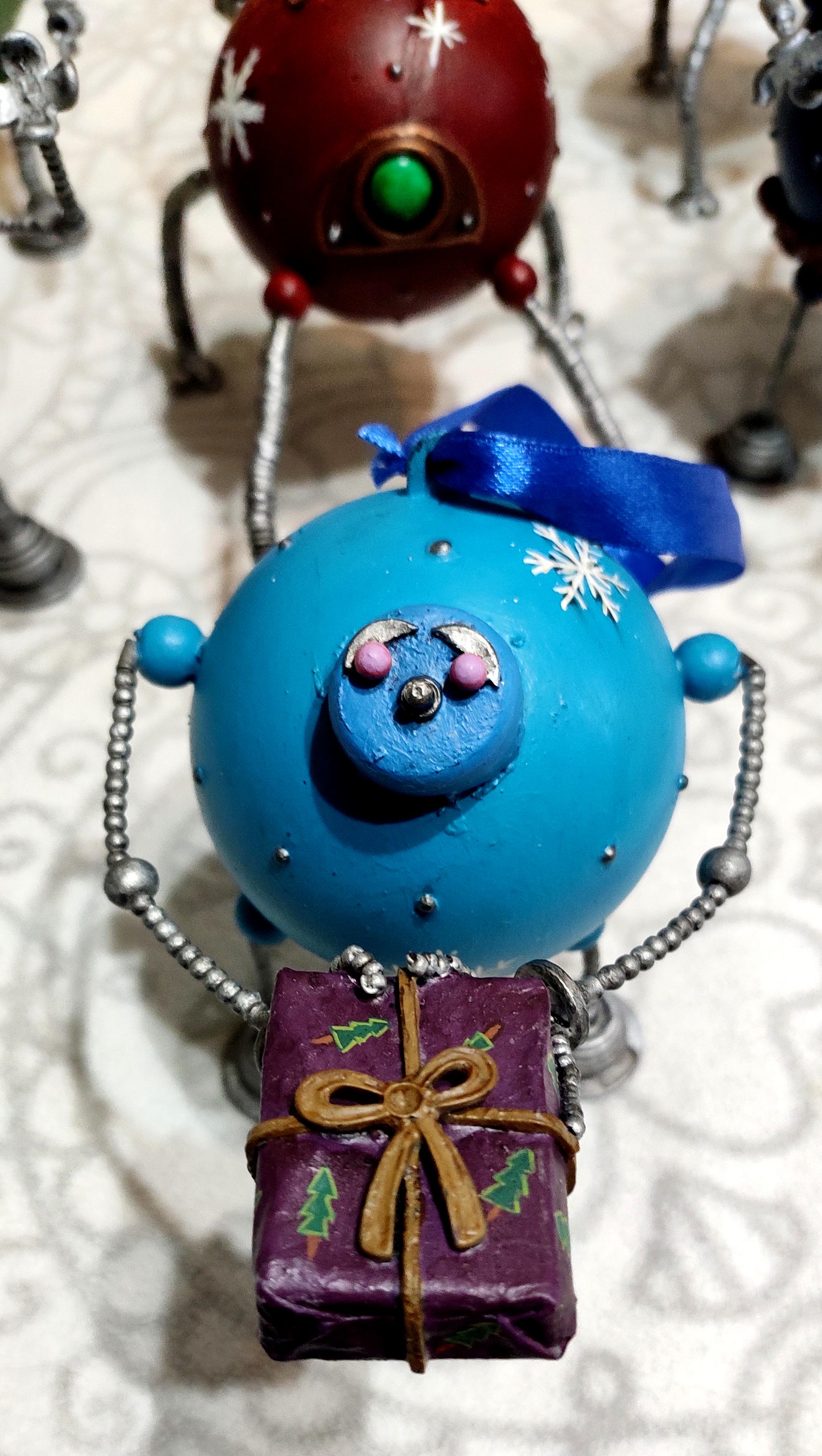 Beads, Christmas Decoration, Christmas Ornaments, Do-it-yourself, Gift, New Year, Present, Robot, Scratch Build