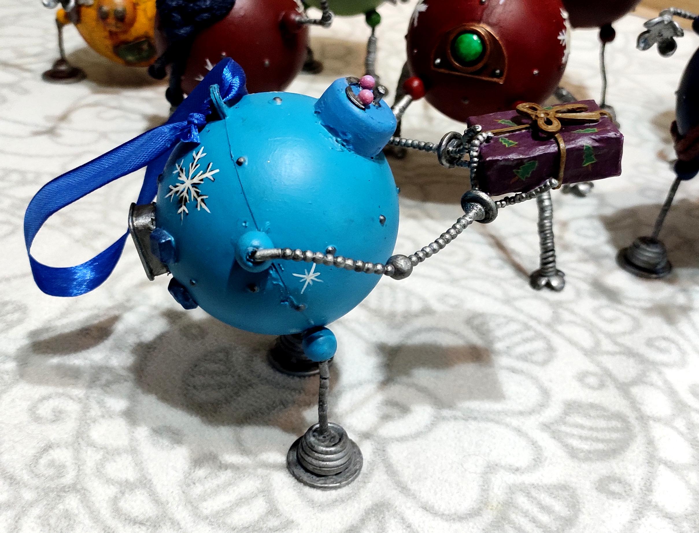 Beads, Christmas Decoration, Christmas Ornaments, Do-it-yourself, Gift, New Year, Present, Robot, Scratch Build