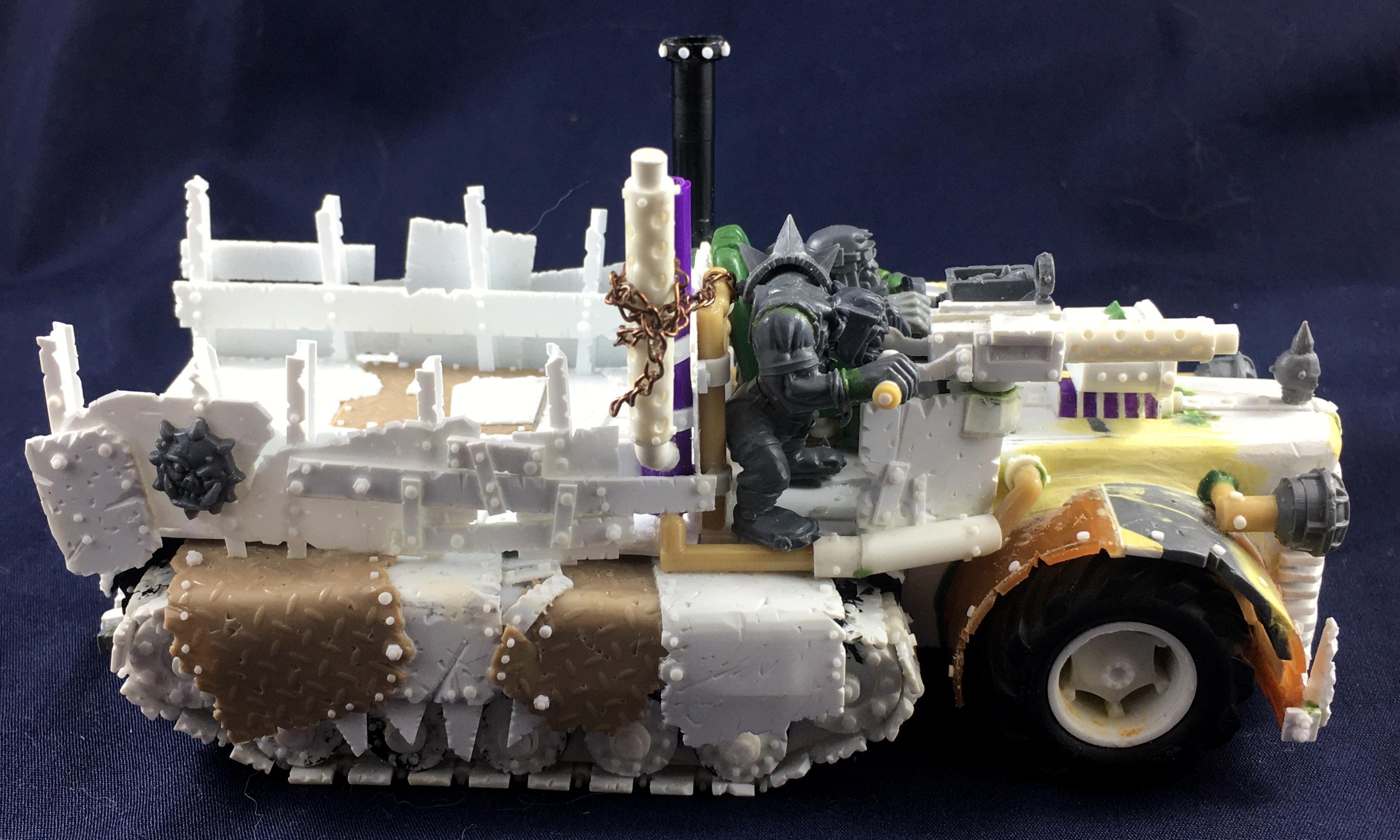 Halftrack, Orks, Scratch Build, Trukk, Vehicle, Warhammer 40,000, Work In Progress