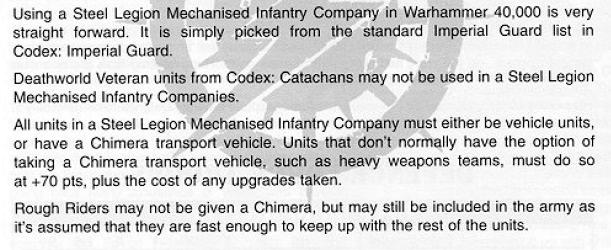 3rd Edition, Codex Armageddon, Copyright Games Workshop, Retro Review, Steel Legion