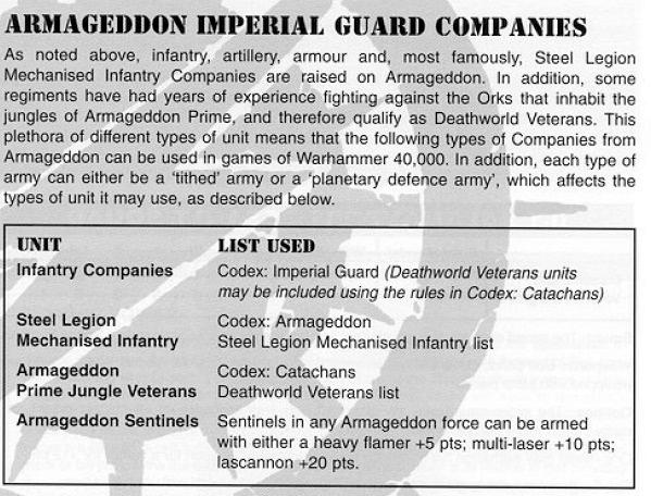 3rd Edition, Codex Armageddon, Copyright Games Workshop, Retro Review, Steel Legion