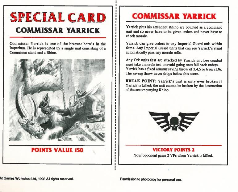 3rd Edition, Codex Armageddon, Copyright Games Workshop, Epic, Retro Review, Steel Legion, White Dwarf, Yarrick