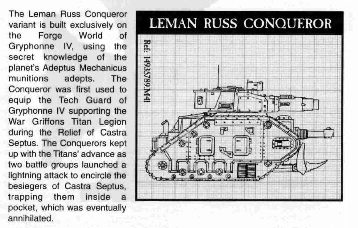 3rd Edition, Conqueror, Copyright Games Workshop, Forge World, Imperial Armor, Imperial Armour, Imperial Guard, Leman Russ, Retro Review