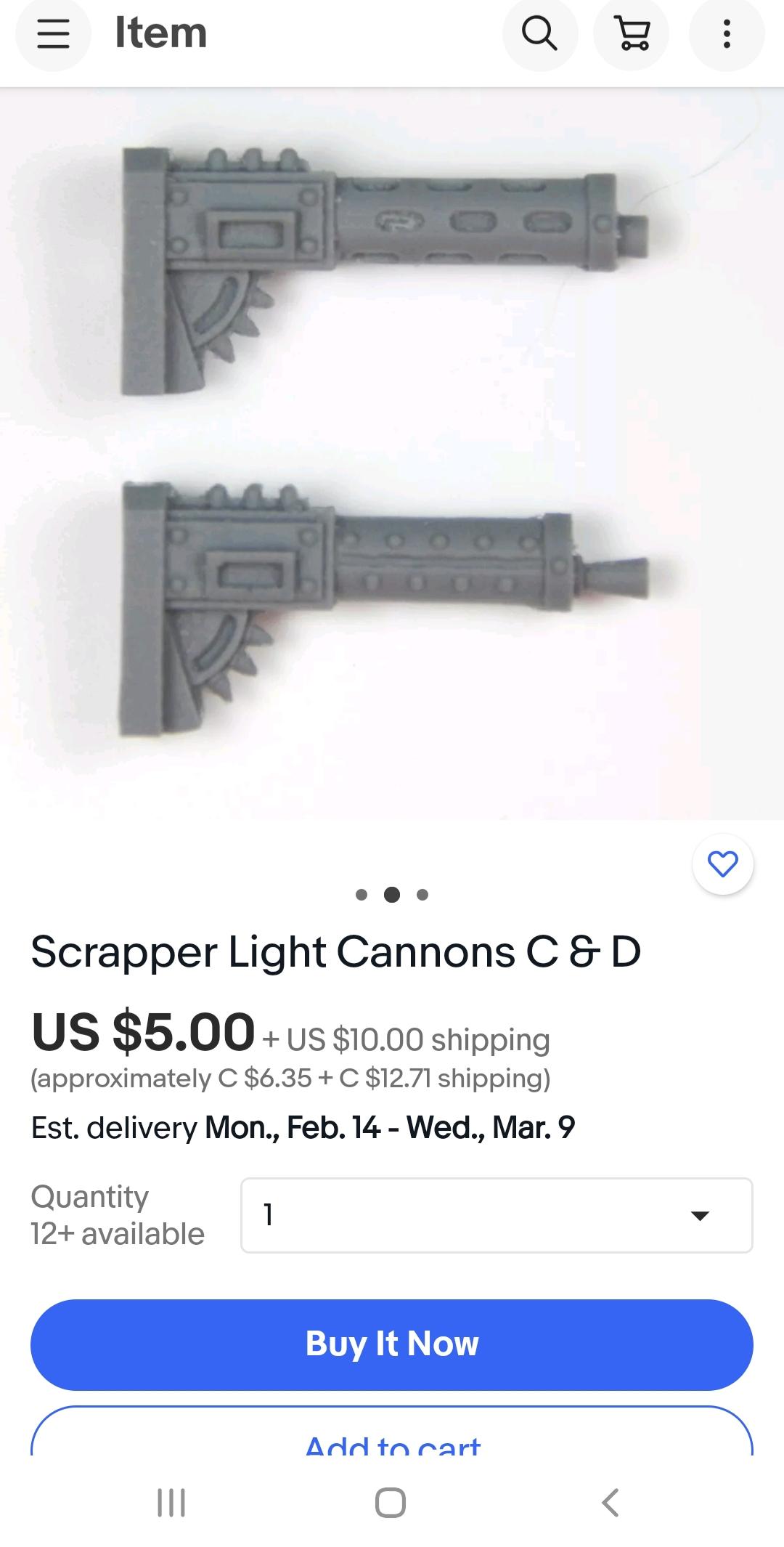 Scrapper Light Cannons C &amp; D