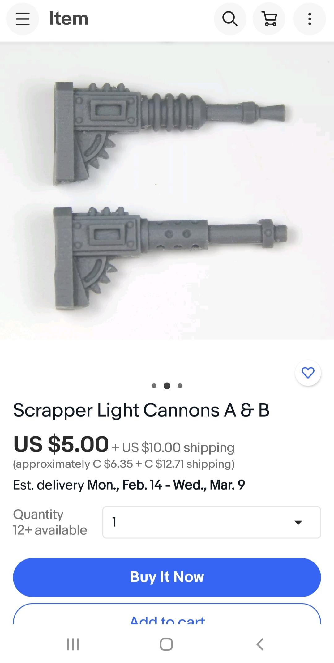 Scrapper Light Cannons A &amp; B