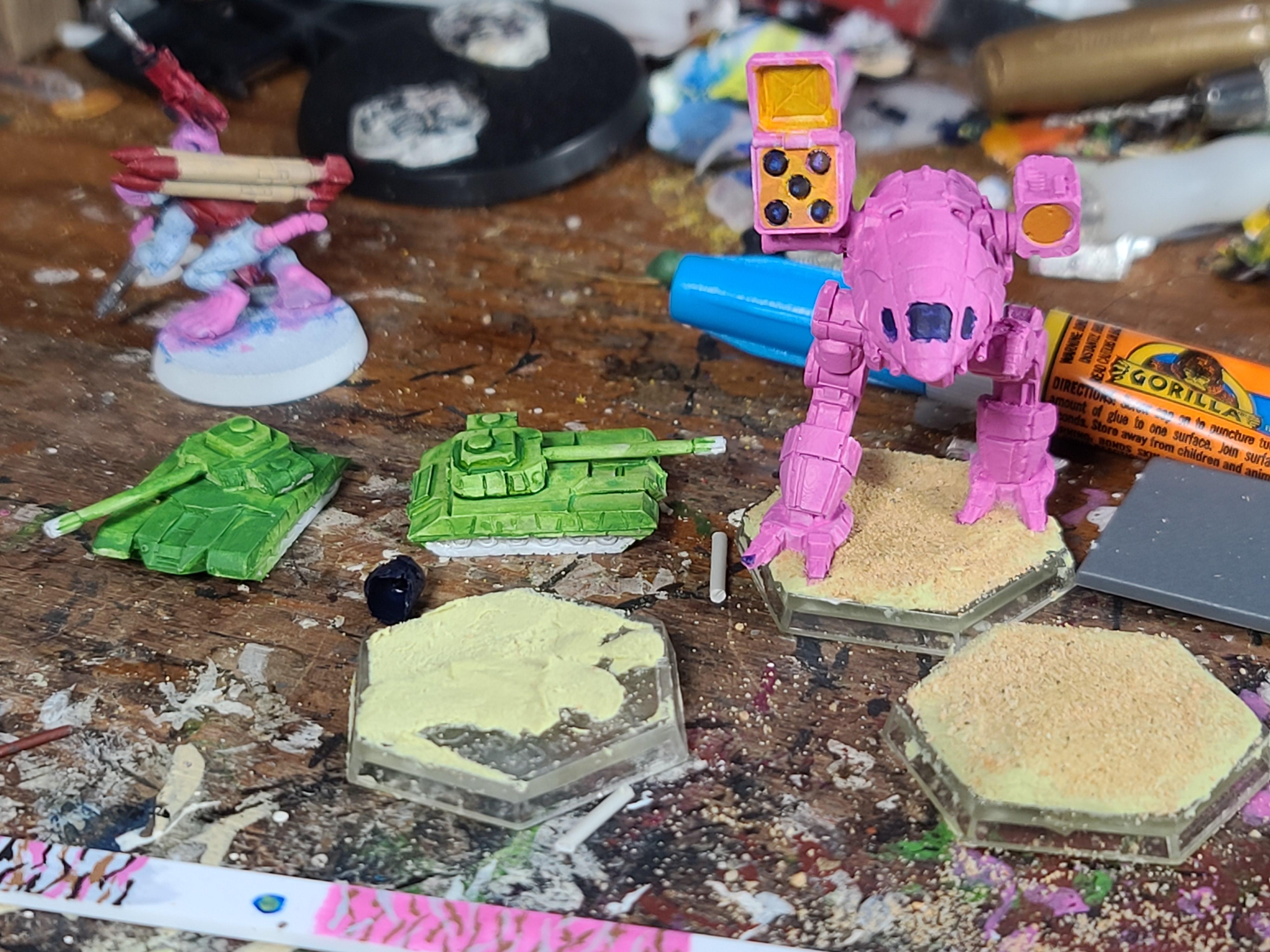 Battletech, C5, Catalyst Game Labs, Catapult, Ironwind Metals, Mech, Pink, Scorpion, Tank