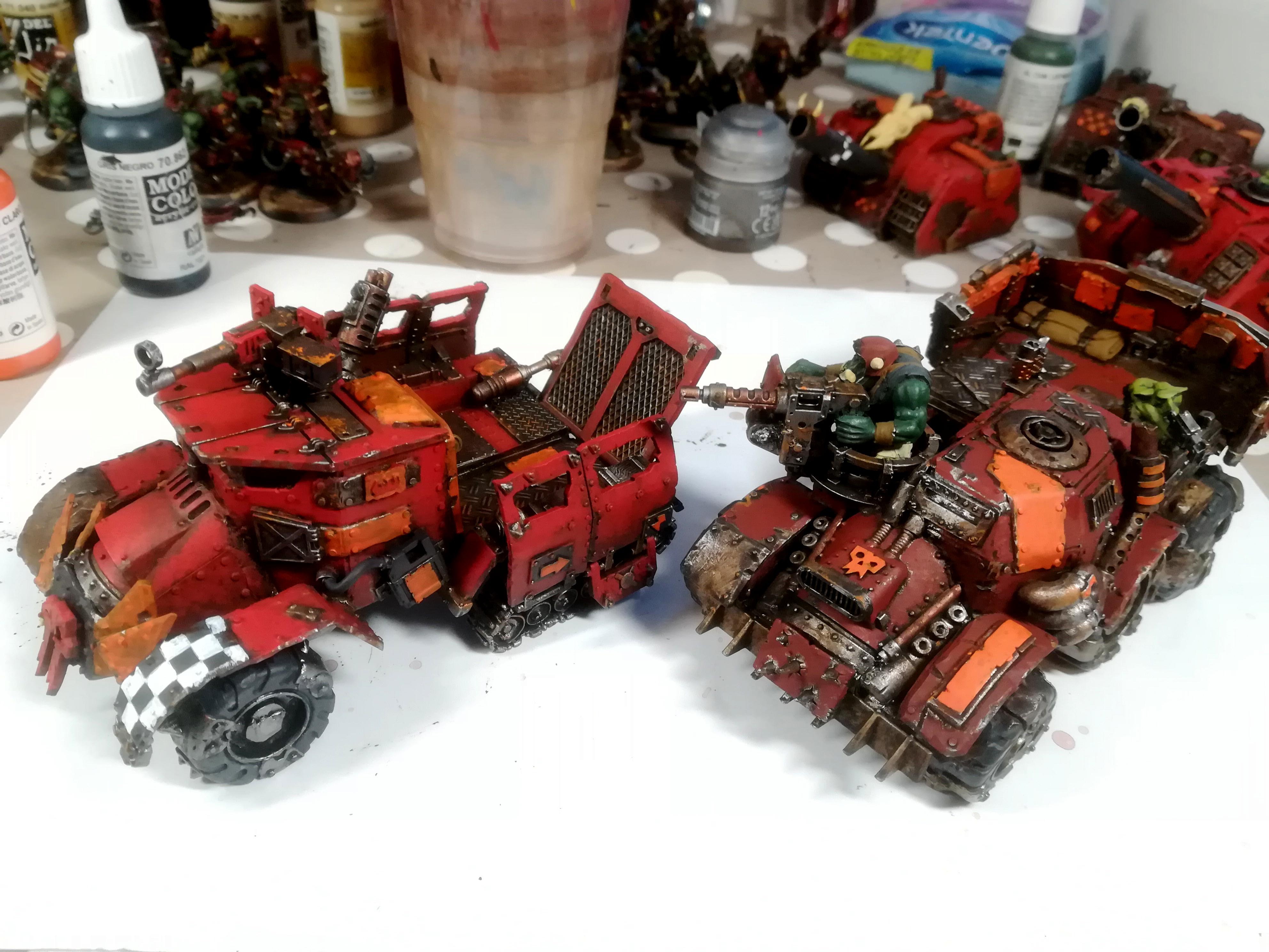 Conversion, Orks, Red, Scratch Build, Trukk