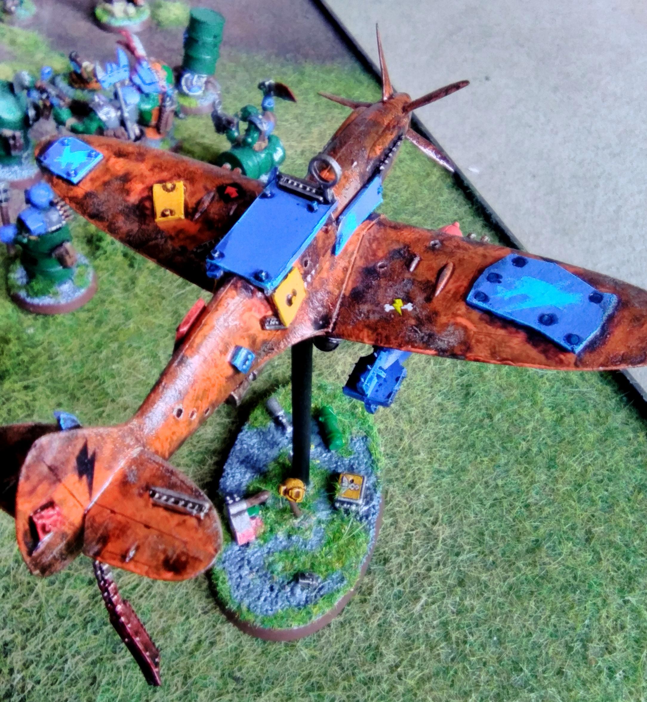 Dakkajet, Deathskulls, Flyer, Grots, Looted, Orks, Spitfire
