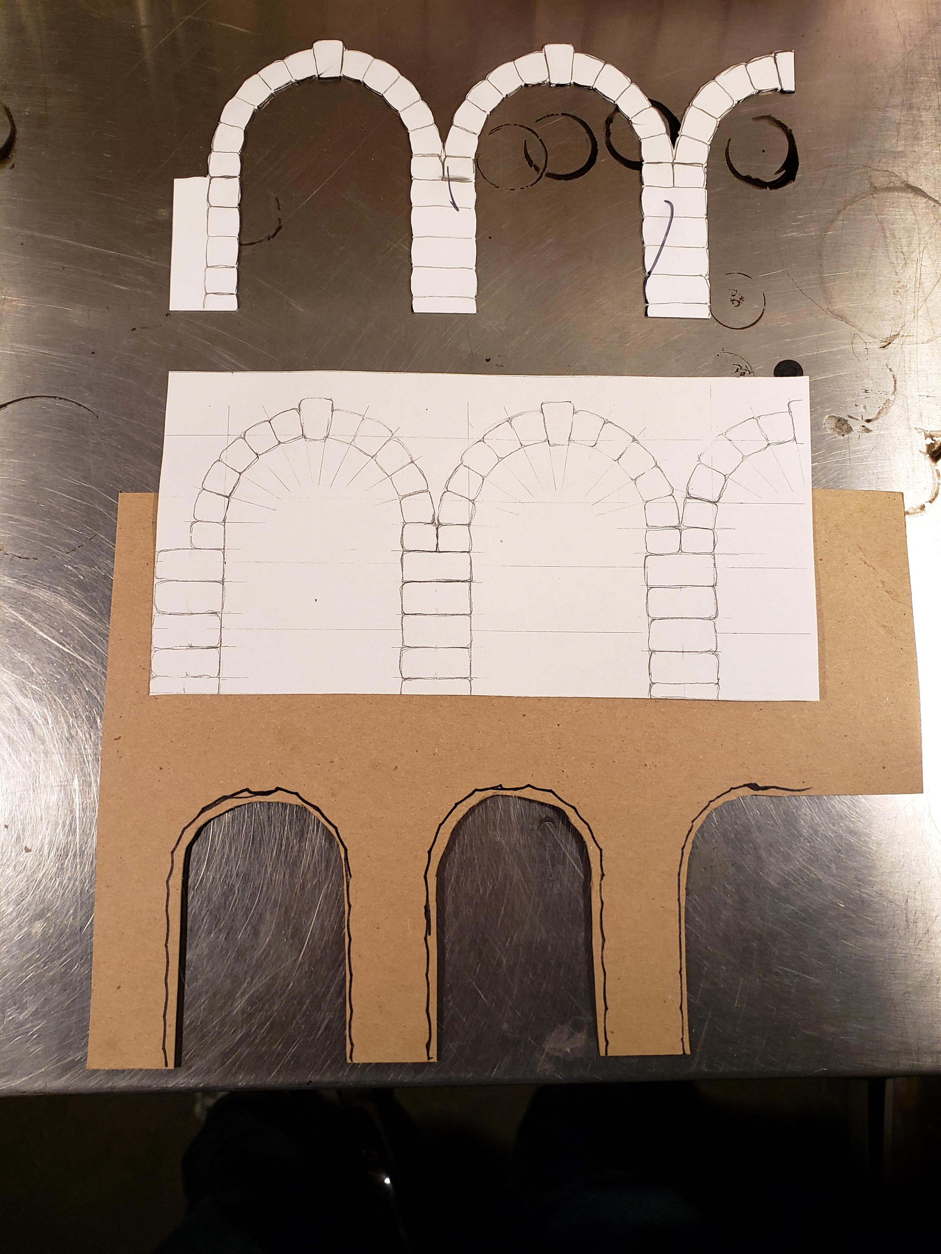 Templates in paper, card, and styrene