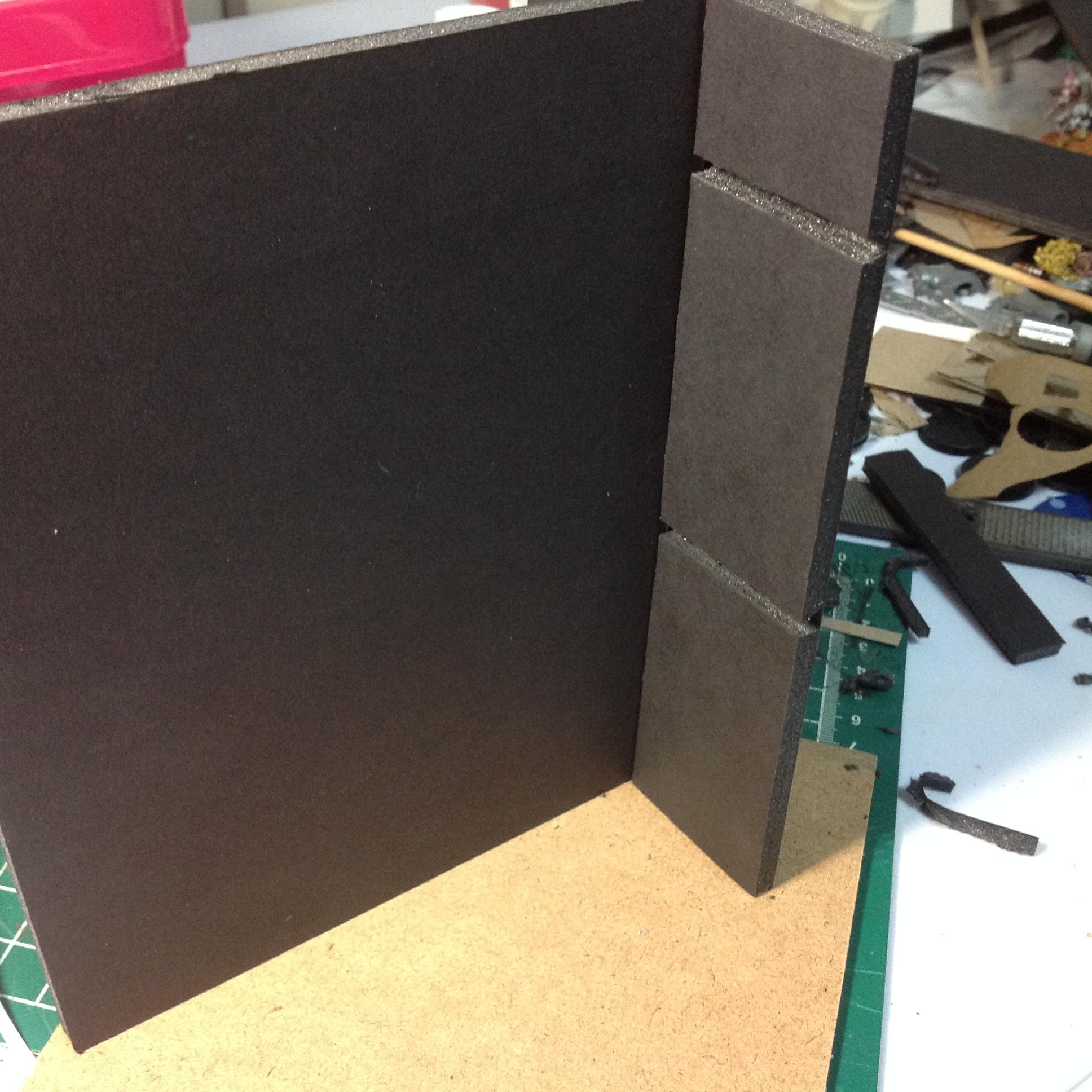 Cardboard, Do-it-yourself, Foamcore, Inquisimunda, Killteam, Necromunda, Scratch Build, Spacehulk, Terrain, Waaazag, Walls, Warhammer 40,000, Work In Progress