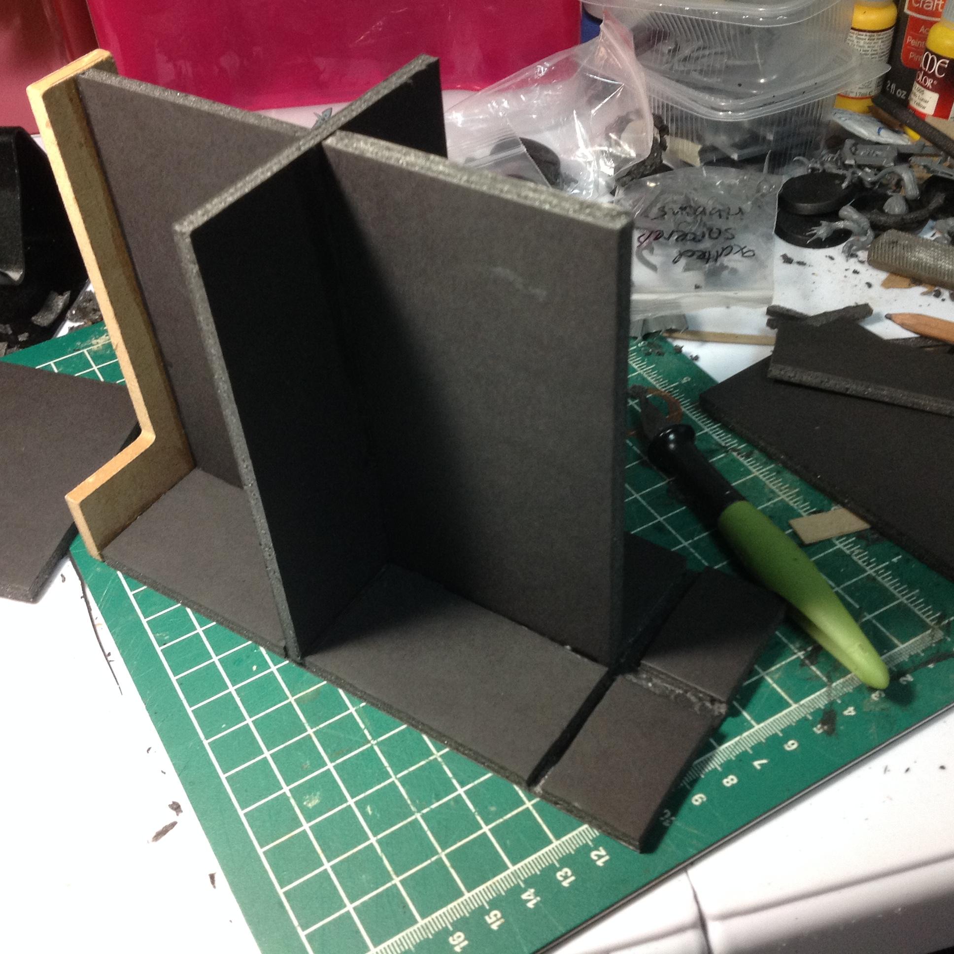 Cardboard, Do-it-yourself, Foamcore, Inquisimunda, Killteam, Necromunda, Scratch Build, Spacehulk, Terrain, Waaazag, Walls, Warhammer 40,000, Work In Progress