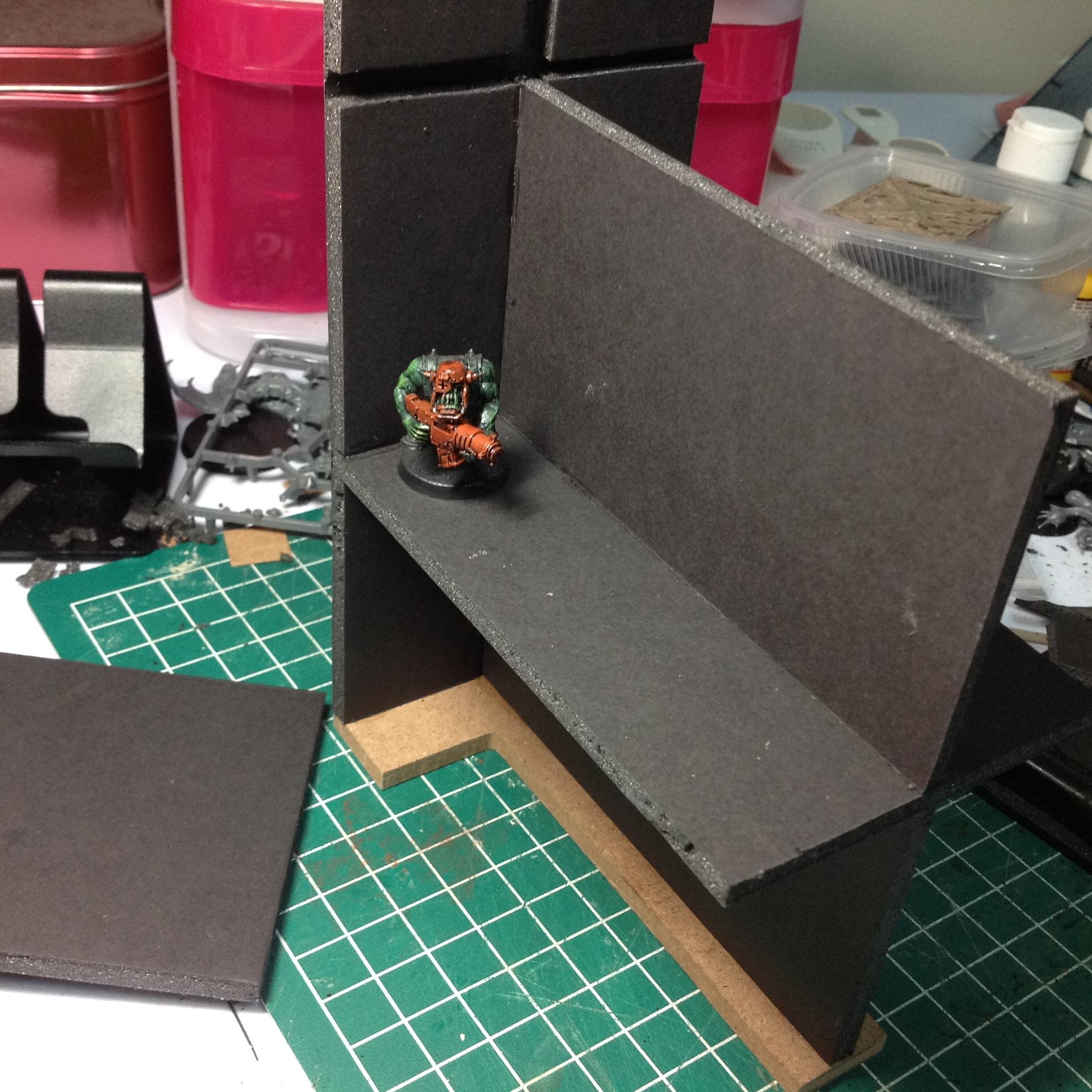 Cardboard, Do-it-yourself, Foamcore, Inquisimunda, Killteam, Necromunda, Scratch Build, Spacehulk, Terrain, Waaazag, Walls, Warhammer 40,000, Work In Progress